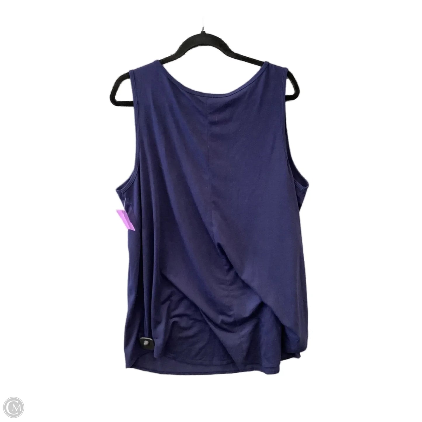 Top Sleeveless By Terra & Sky In Navy, Size: 1x