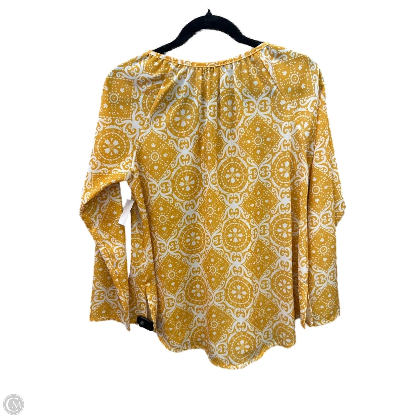 Blouse Long Sleeve By Clothes Mentor In Yellow, Size: S
