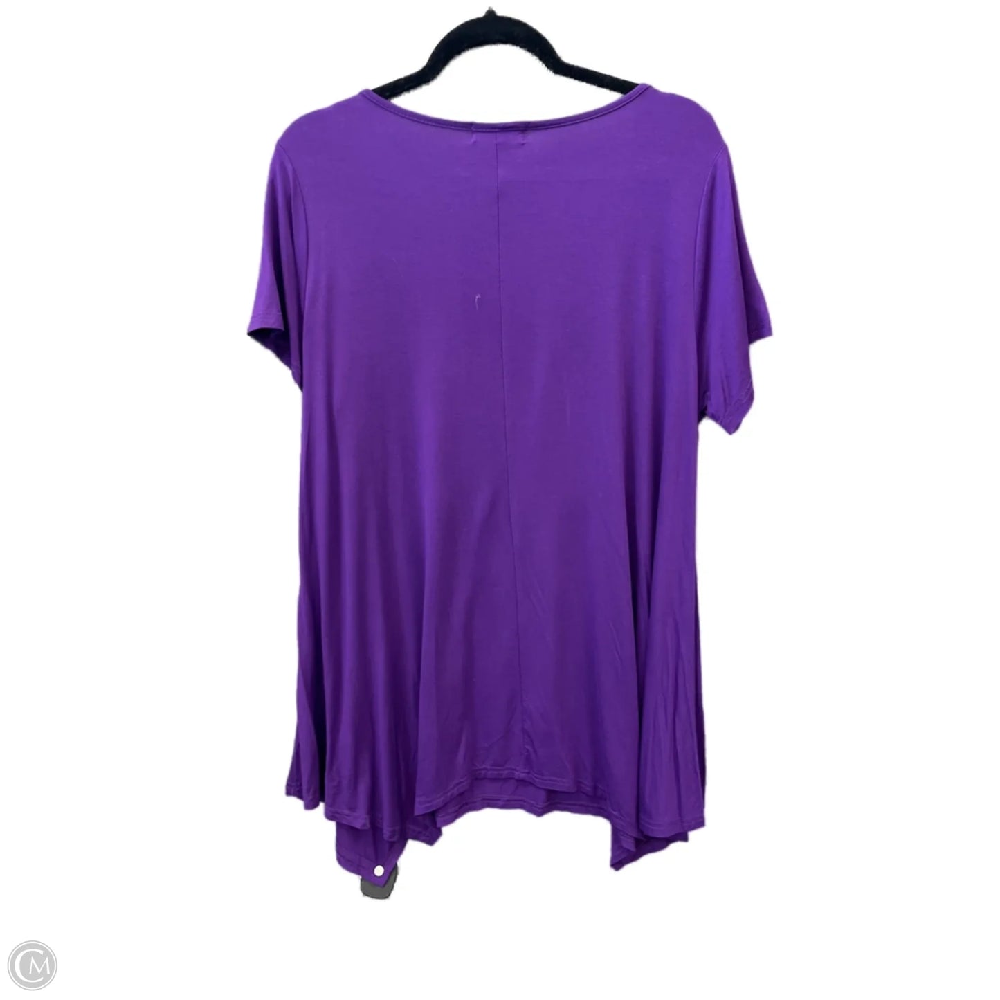 Top Short Sleeve Basic By Clothes Mentor In Purple, Size: 3x