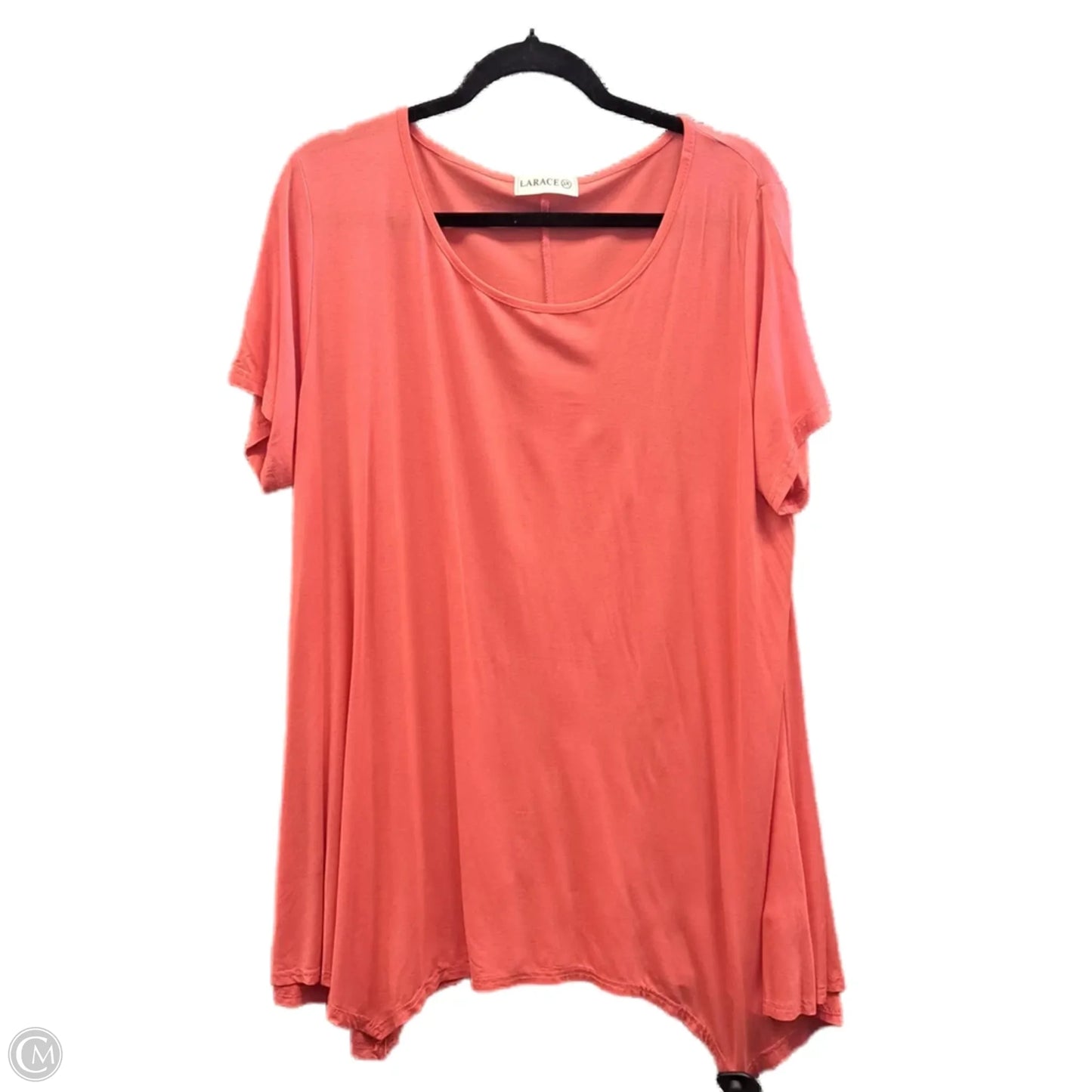 Top Short Sleeve Basic By Clothes Mentor In Orange, Size: 3x