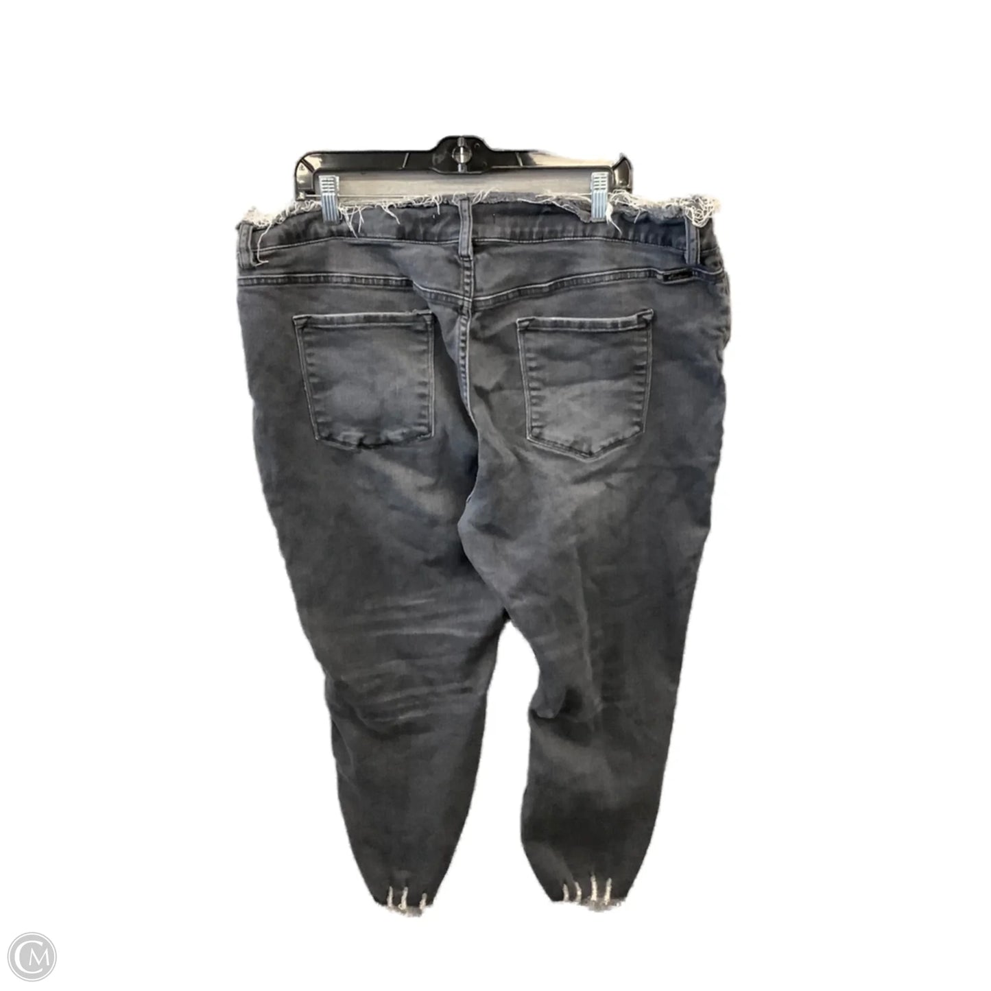 Jeans Skinny By Kancan In Black Denim, Size: 22