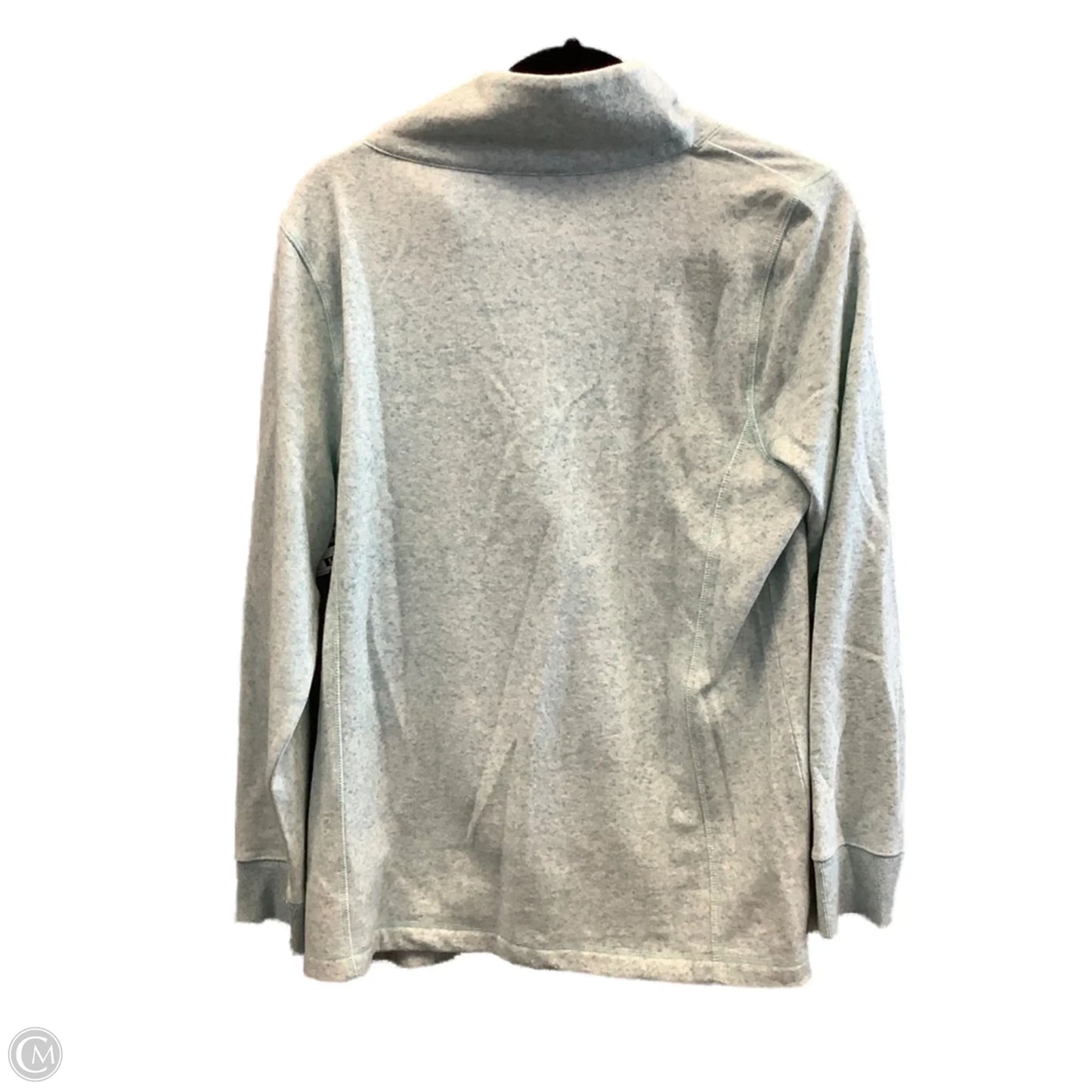 Top Long Sleeve By Talbots In Blue & White, Size: M