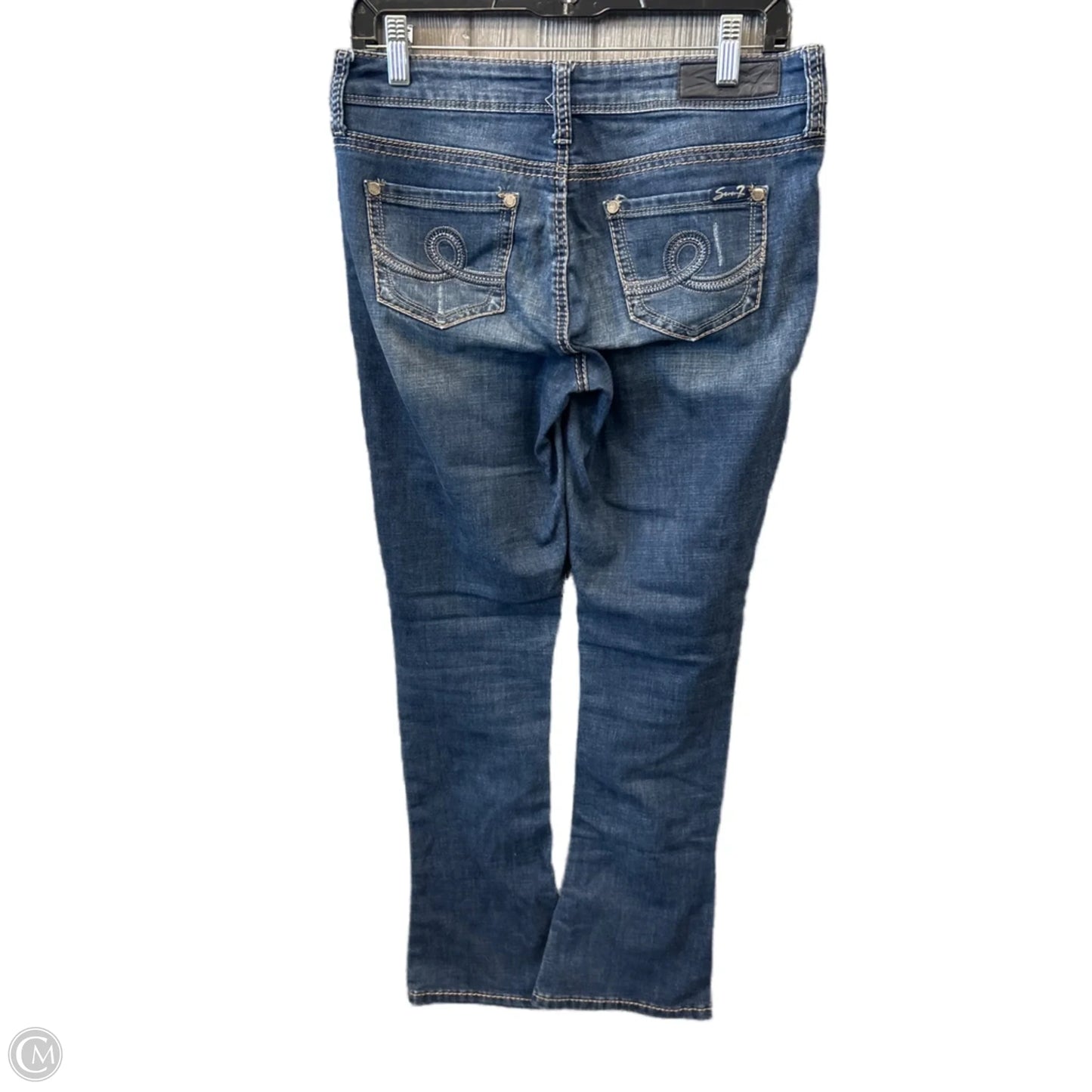 Jeans Boot Cut By Seven 7 In Blue Denim, Size: 4