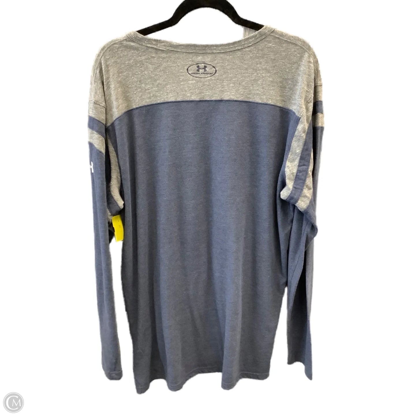 Top Long Sleeve By Under Armour In Blue & Grey, Size: Xl