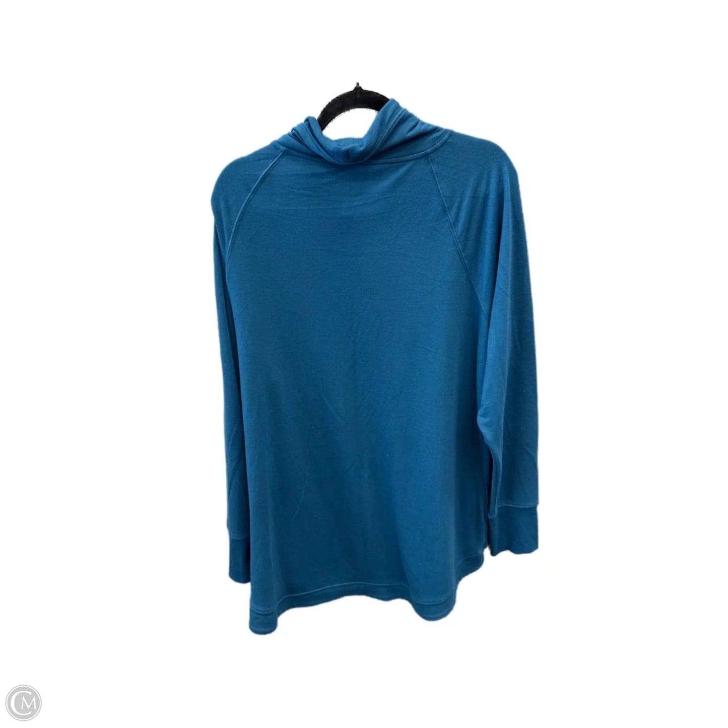 Athletic Top Long Sleeve Collar By Tek Gear In Blue, Size: Xxl