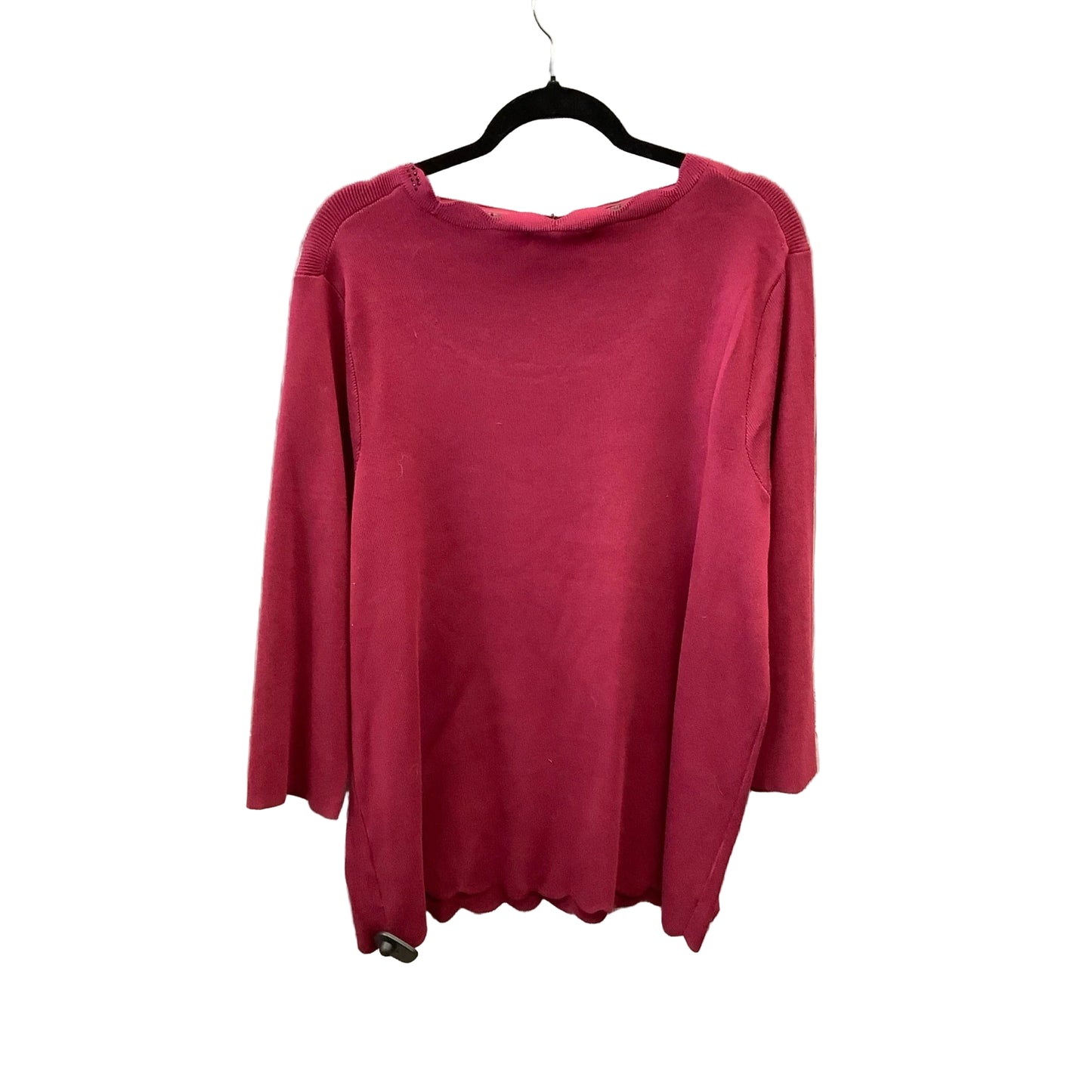 Top Long Sleeve By Cable And Gauge In Red, Size: 2x