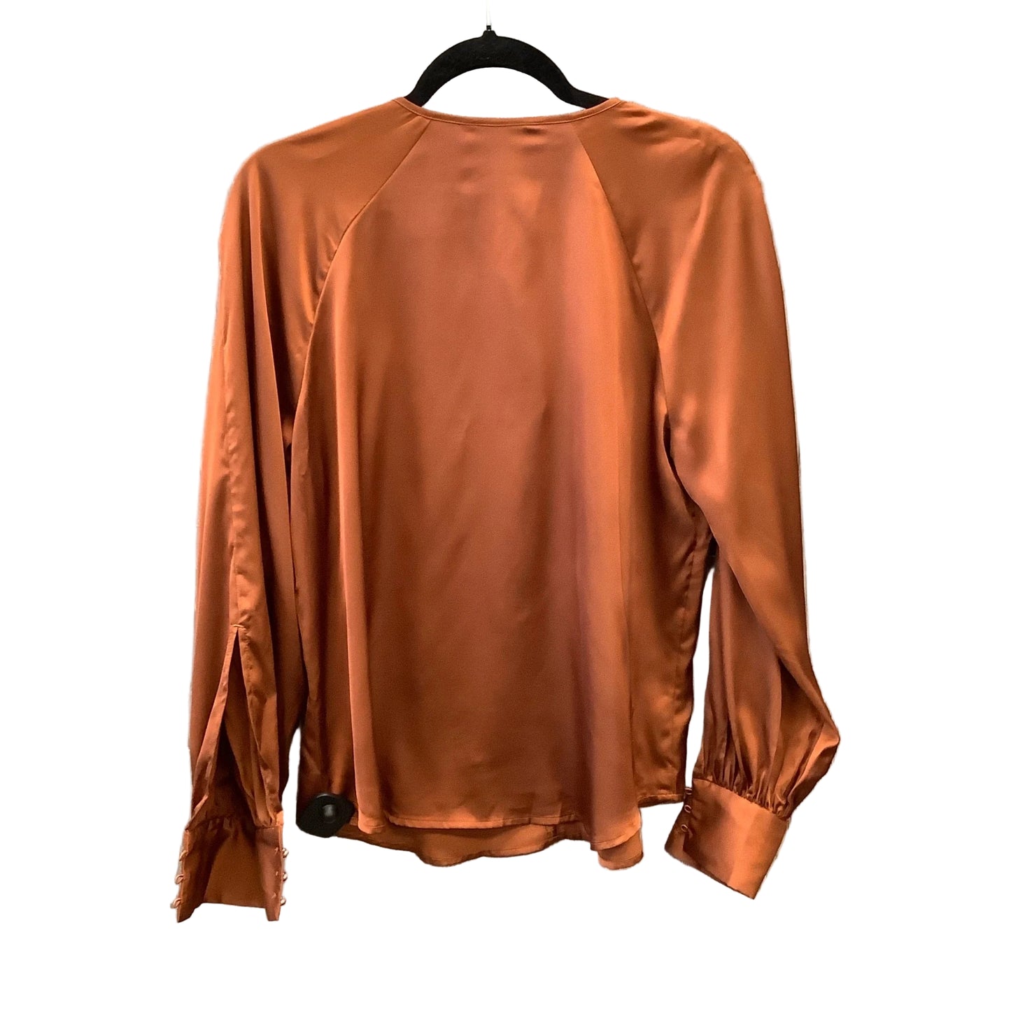 Blouse Long Sleeve By Banana Republic In Orange, Size: M