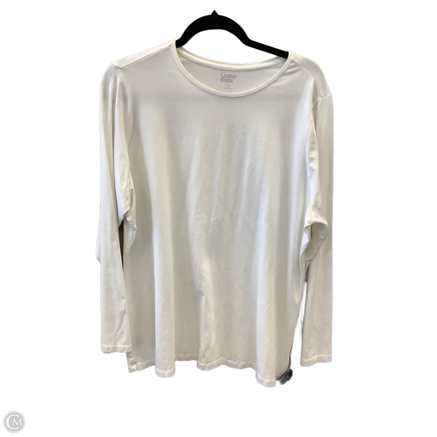Top Long Sleeve Basic By Lands End In White, Size: 2x
