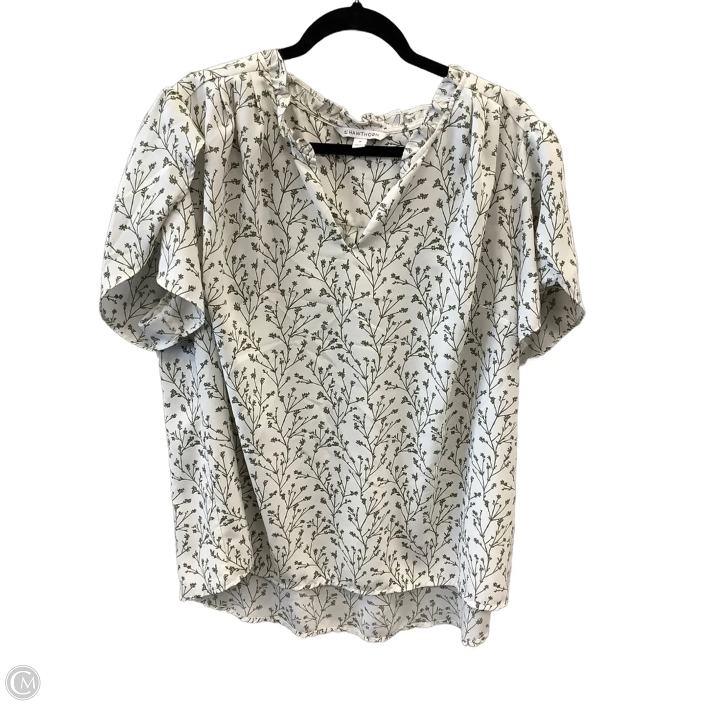 Top Short Sleeve By 41 Hawthorn In White, Size: 3x