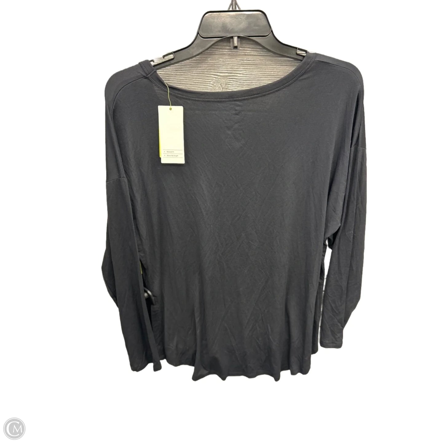 Athletic Top Long Sleeve Crewneck By All In Motion In Black, Size: L