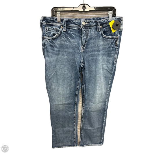 Jeans Boot Cut By Silver In Blue Denim, Size: 18