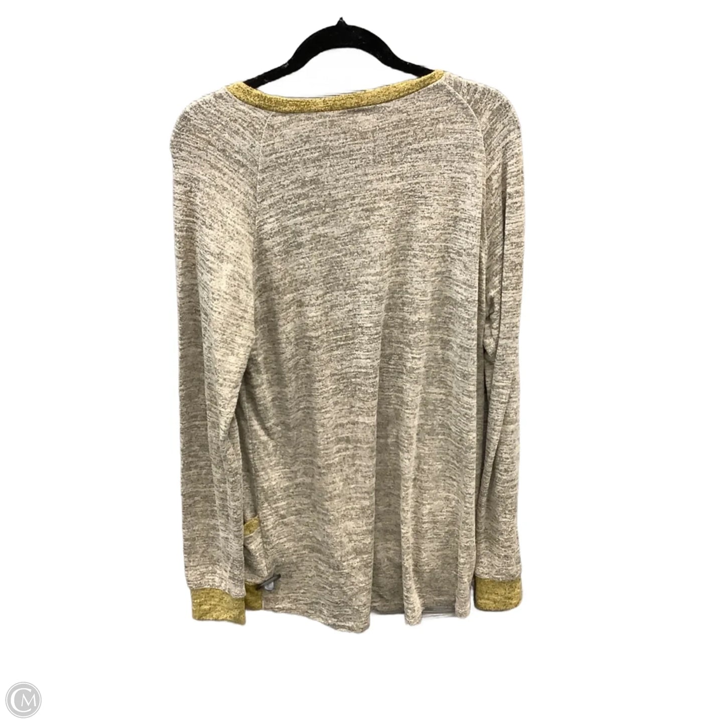 Tunic Long Sleeve By Clothes Mentor In Tan, Size: L