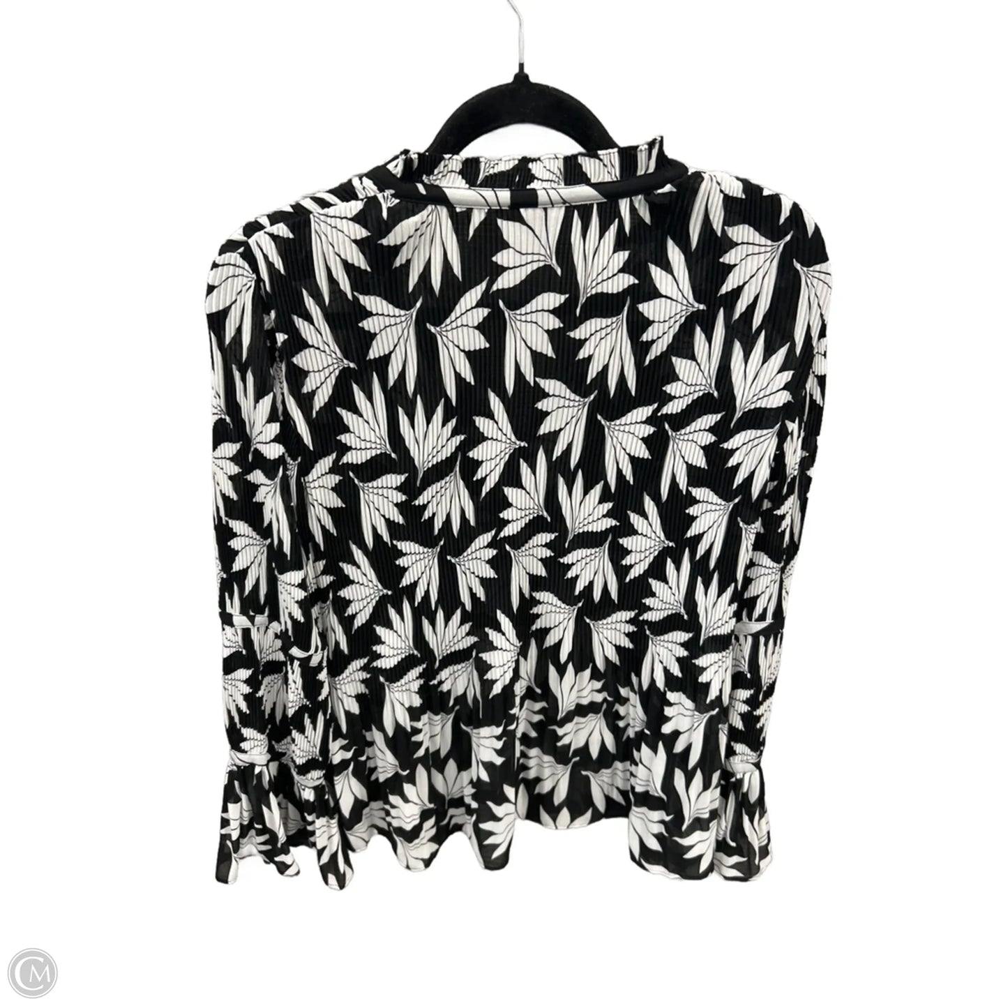 Top Long Sleeve By Ann Taylor In Black & White, Size: Mp