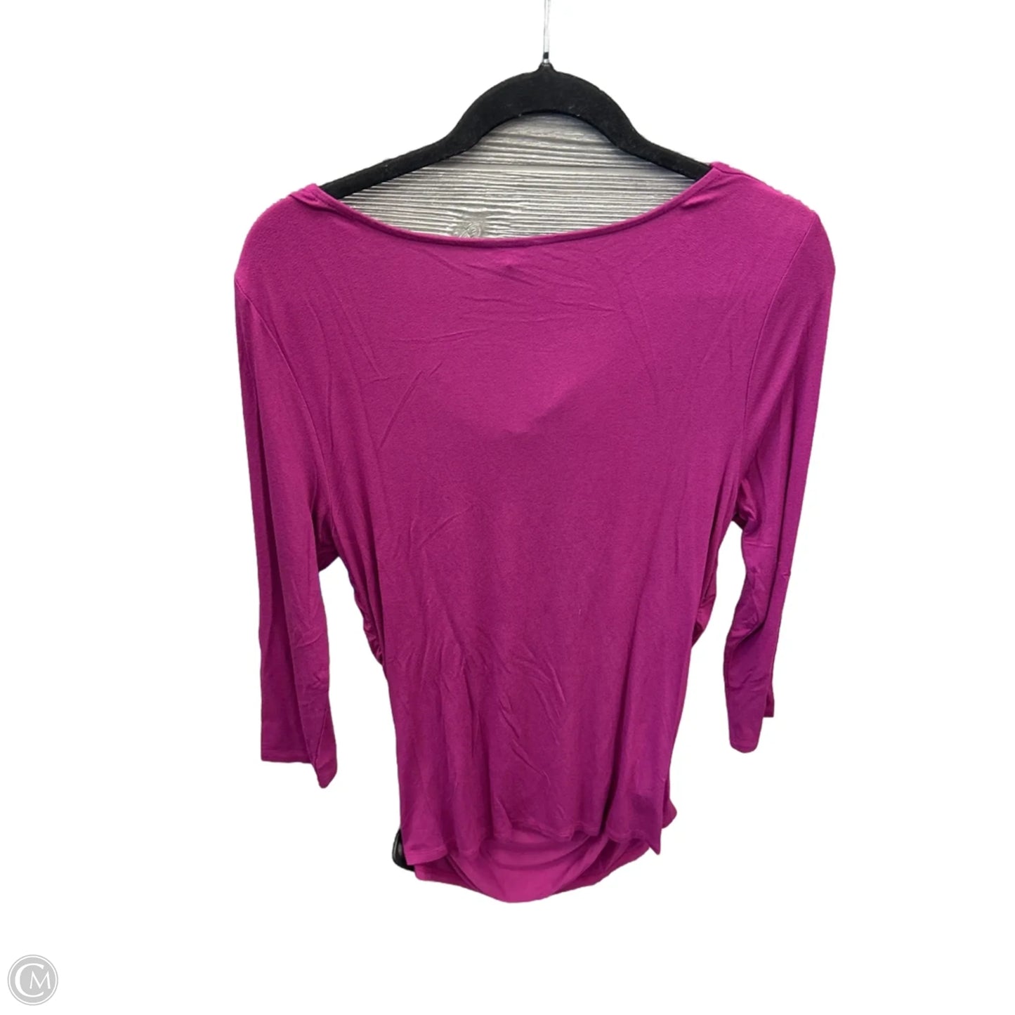 Top Long Sleeve Basic By Ann Taylor In Purple, Size: M