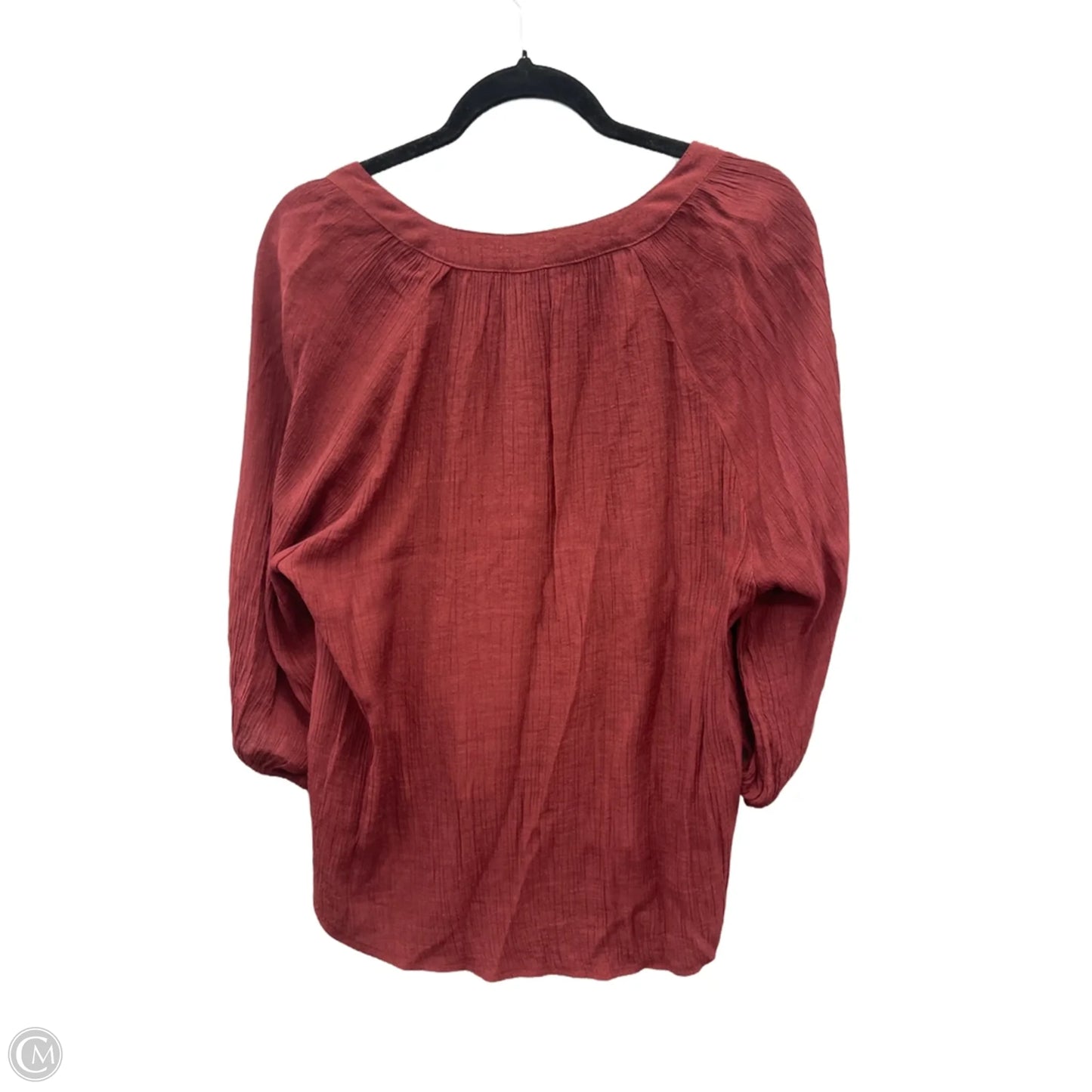 Top Long Sleeve By Clothes Mentor In Red, Size: L
