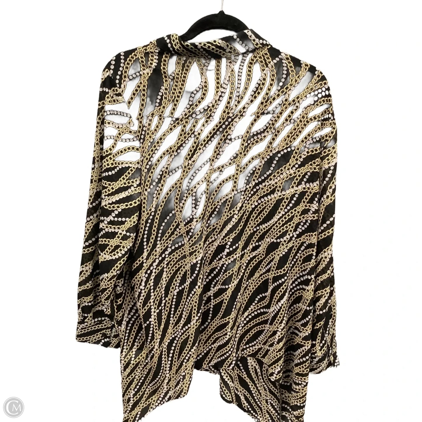 Top Long Sleeve By Michael By Michael Kors In Black, Size: 2x