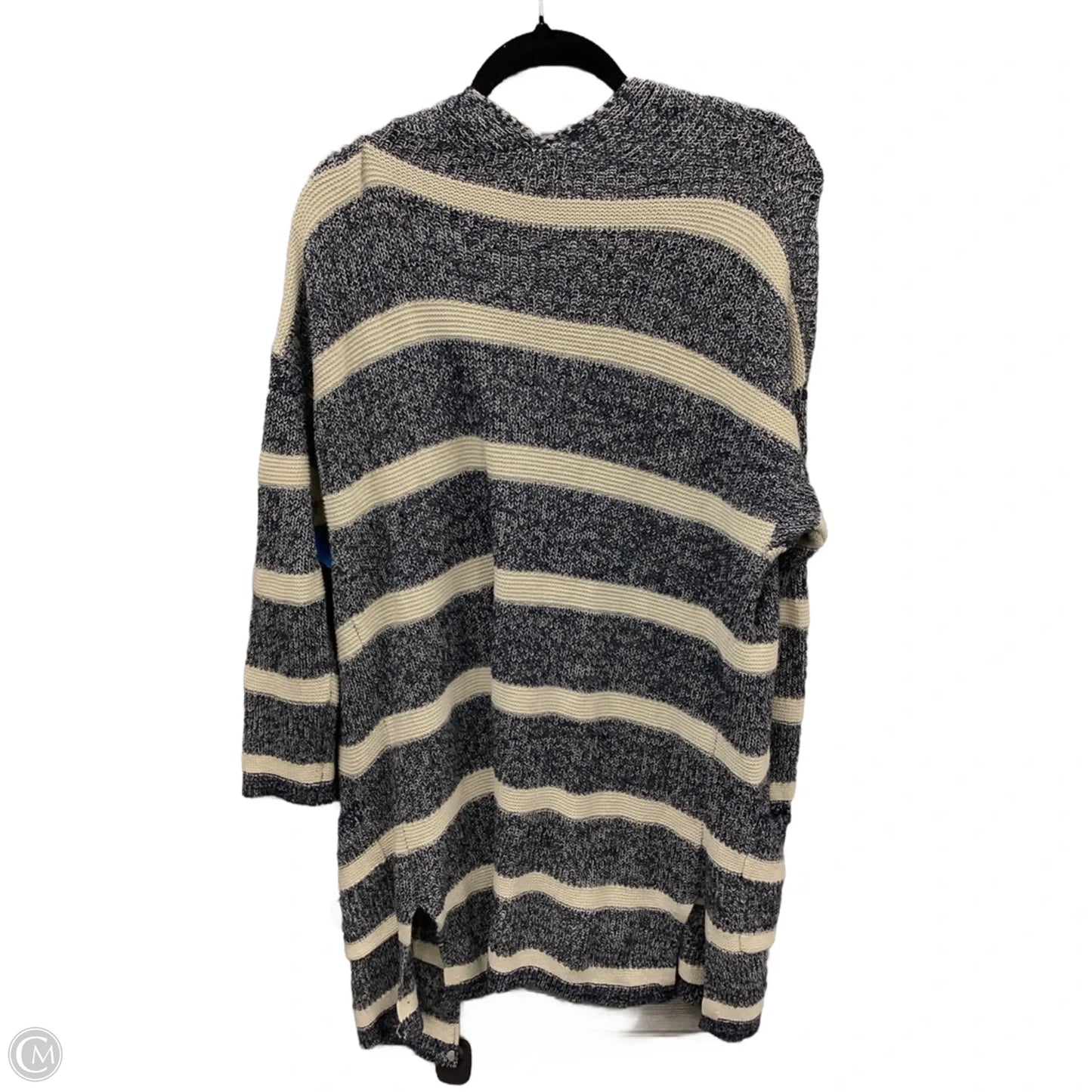 Sweater Cardigan By Lucky Brand In Striped Pattern, Size: S