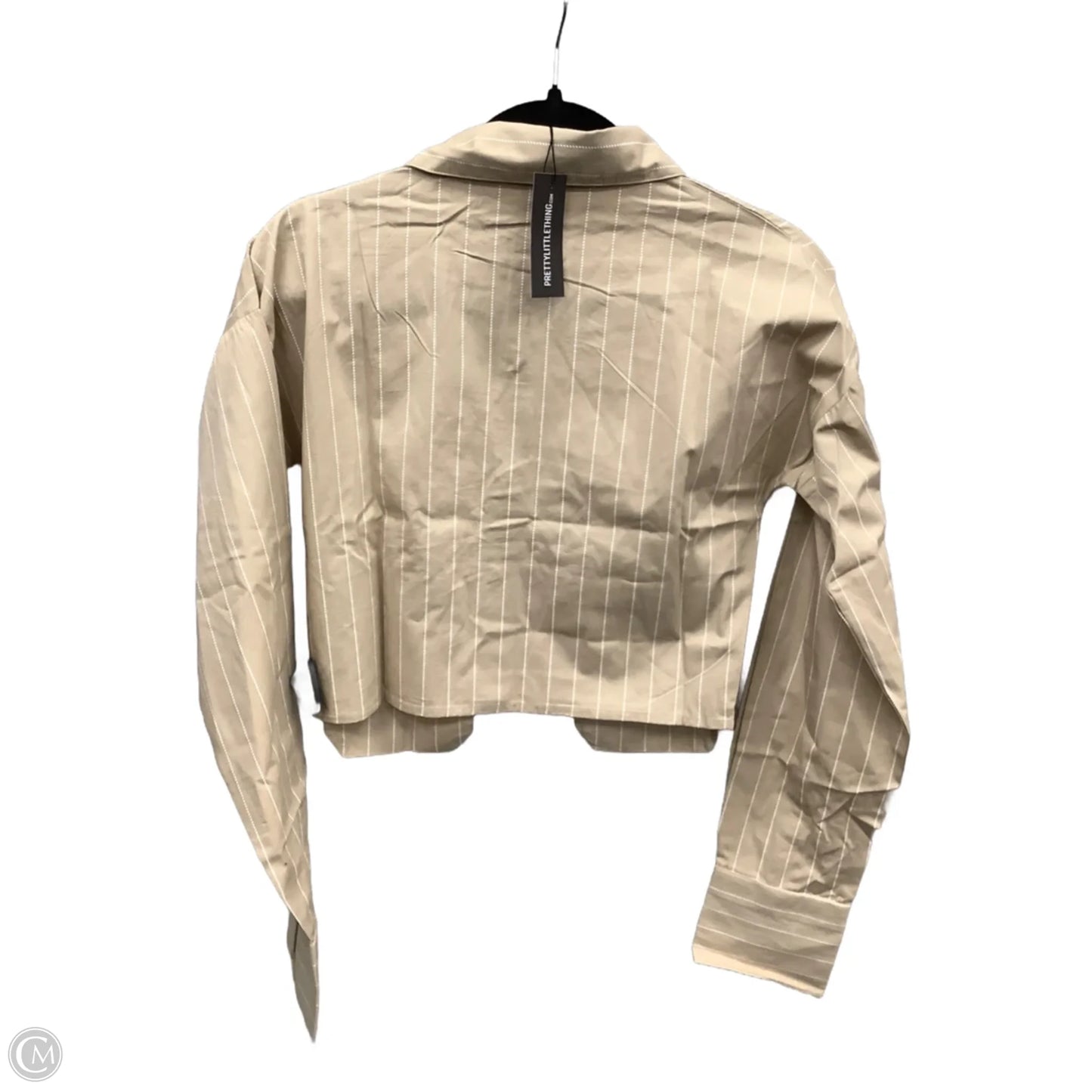 Top Long Sleeve By Pretty Little Thing In Striped Pattern, Size: S