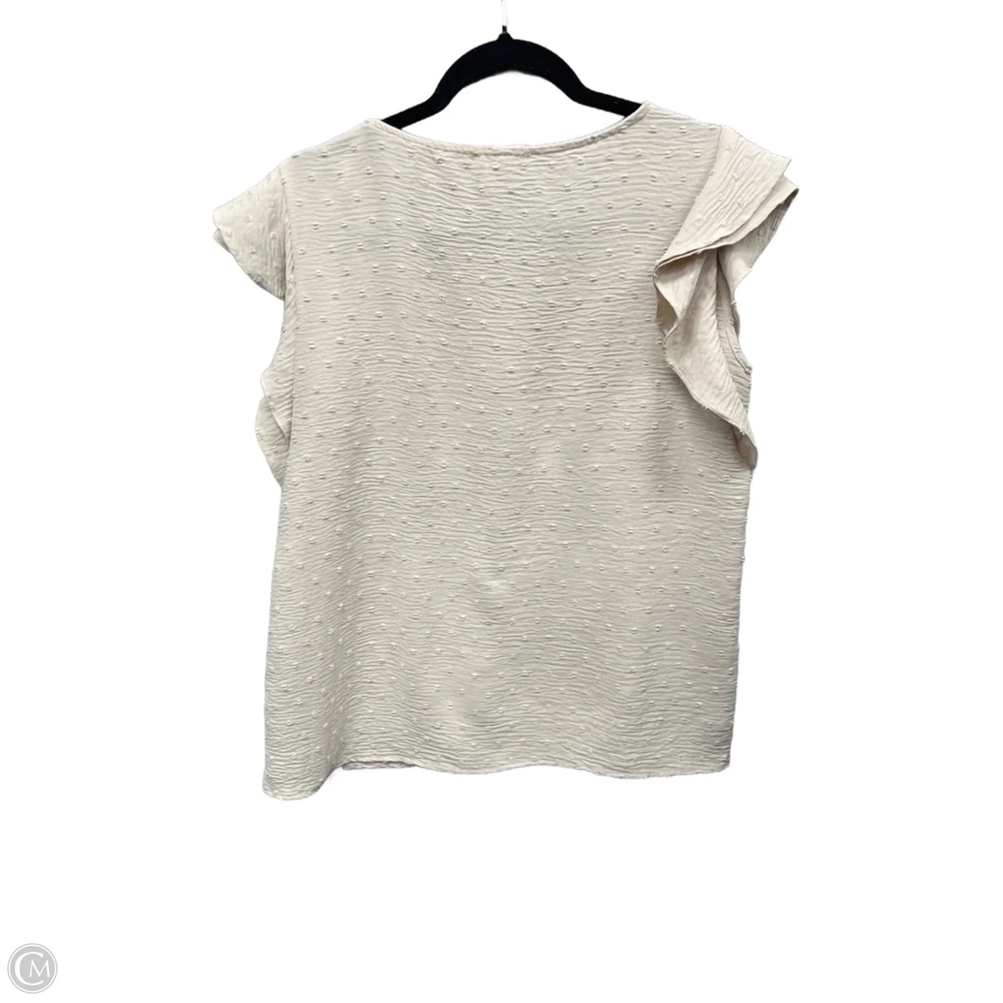 Top Short Sleeve By Les Amis In Cream, Size: M