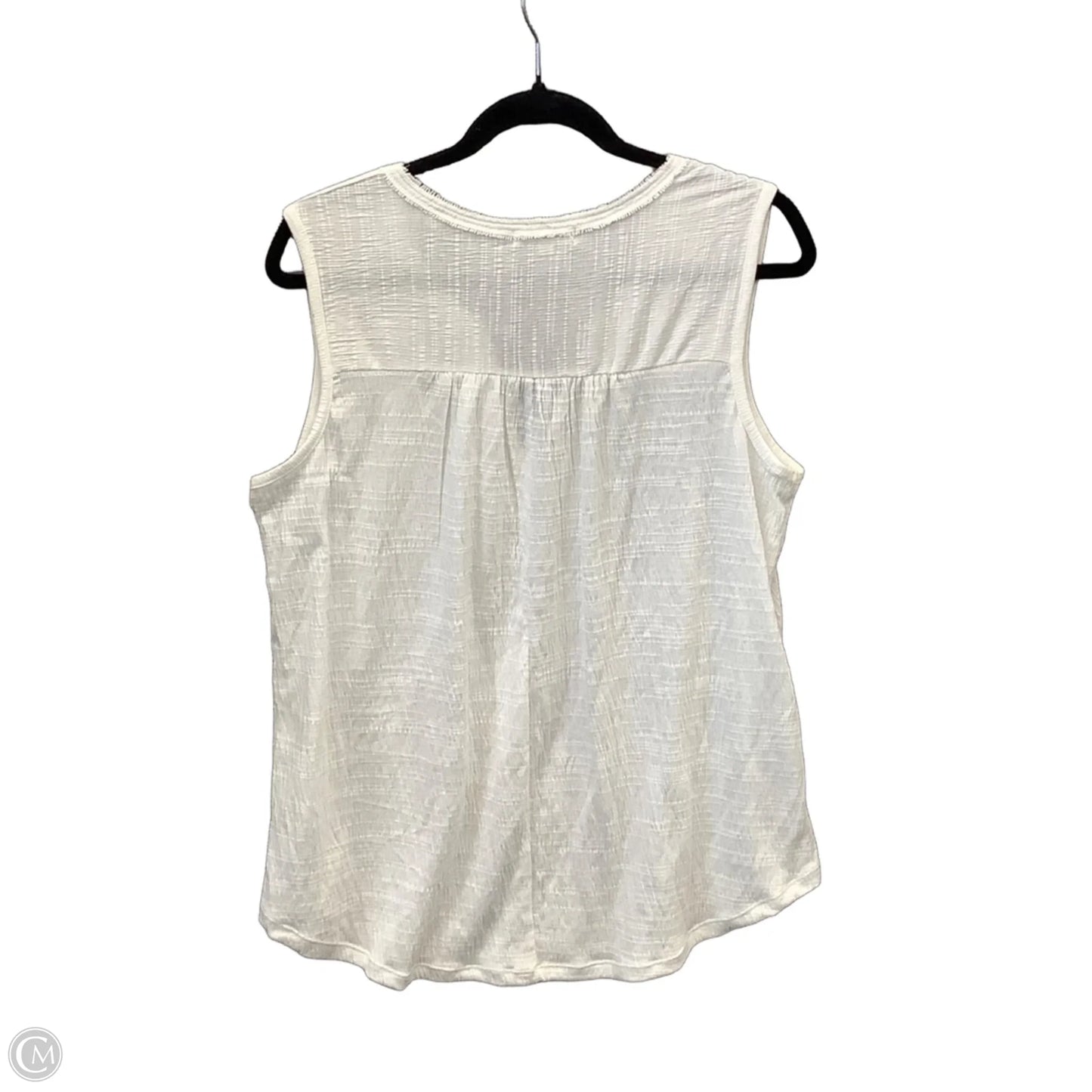 Top Sleeveless By Max Studio In White, Size: 1x