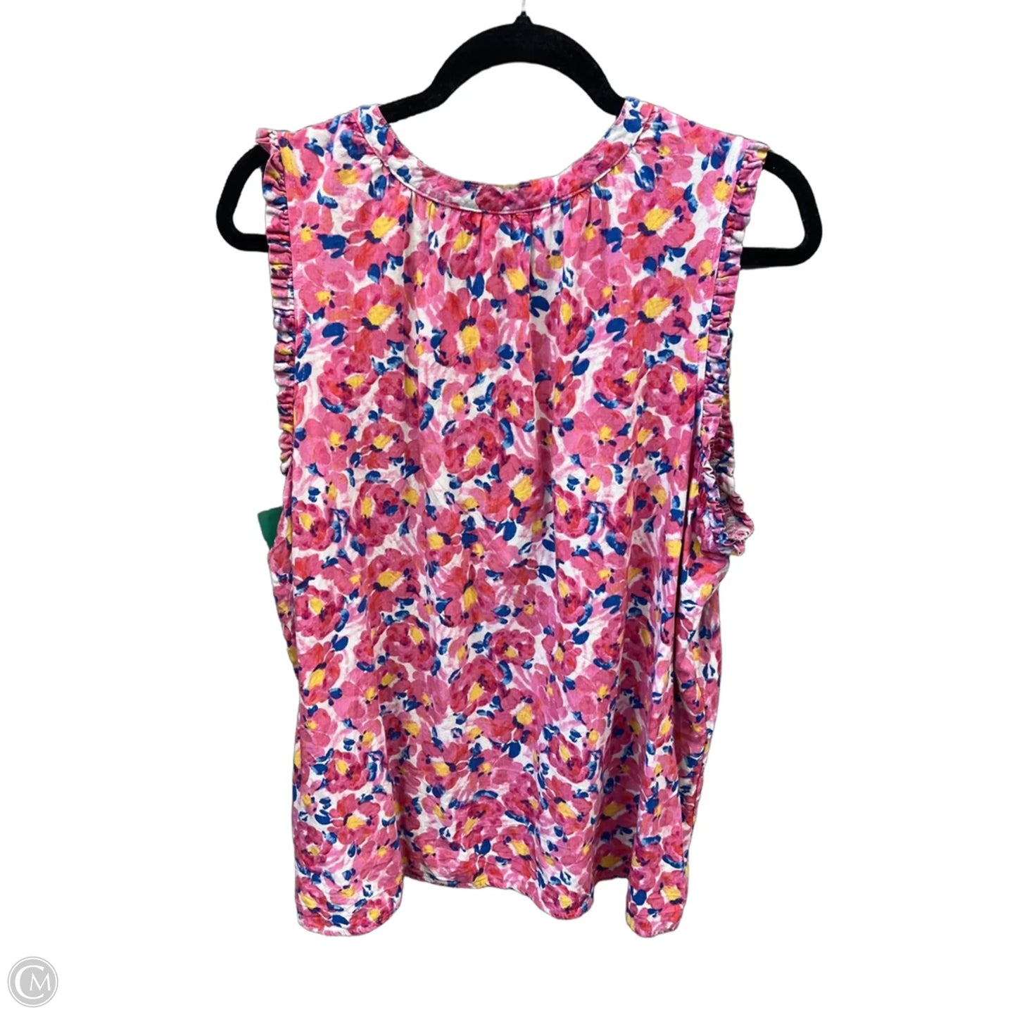 Top Sleeveless By Time And Tru In Floral Print, Size: Xxl