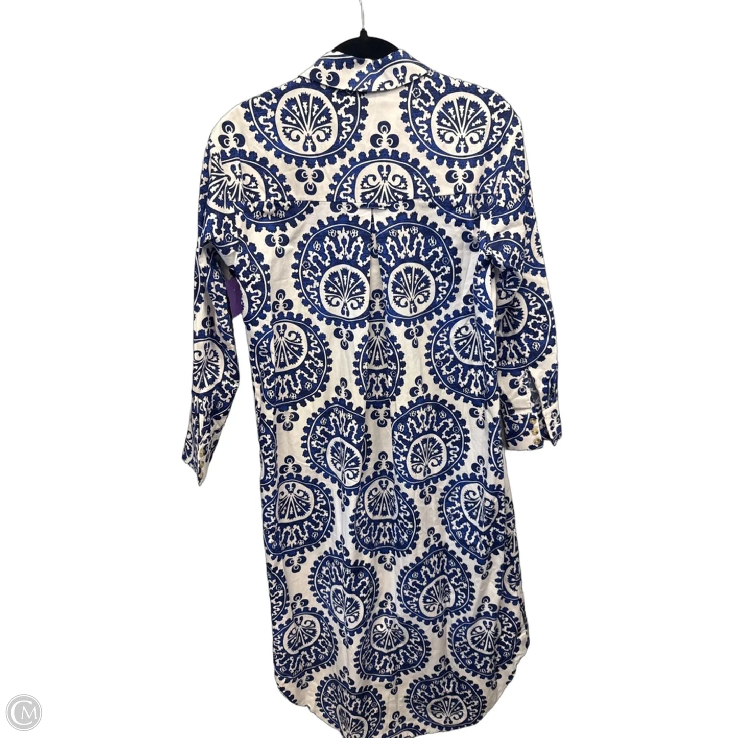 Dress Casual Maxi By Maeve In Blue & White, Size: Xs