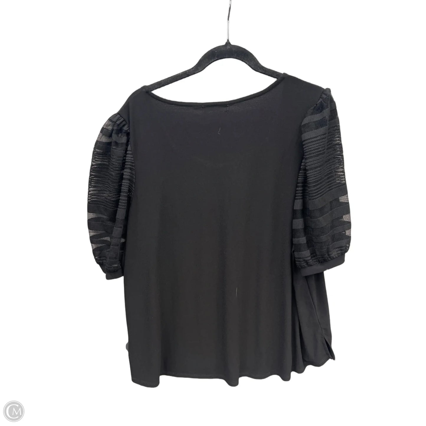 Top Short Sleeve By 89th And Madison In Black, Size: 2x