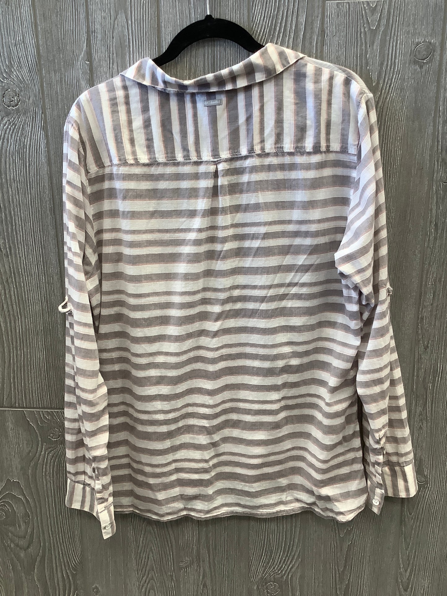 Top Long Sleeve By Columbia In Striped Pattern, Size: Xl