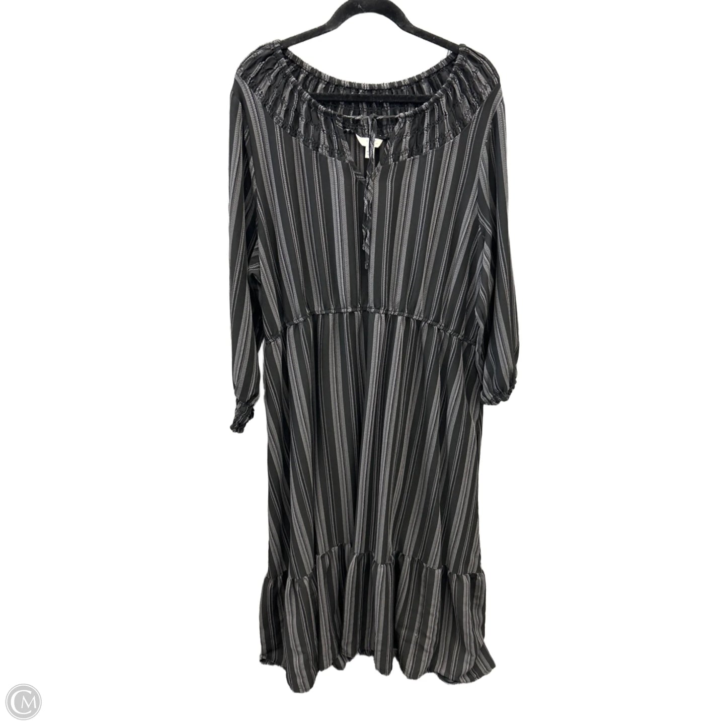 Dress Casual Midi By Terra & Sky In Black, Size: 2x