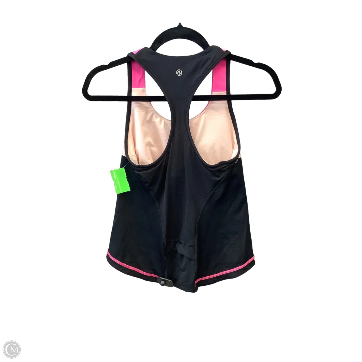 Athletic Tank Top By Lululemon In Black & Pink, Size: 8