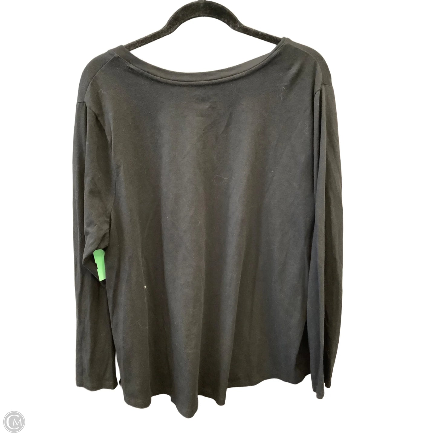 Top Long Sleeve Basic By Terra & Sky In Black, Size: 2x