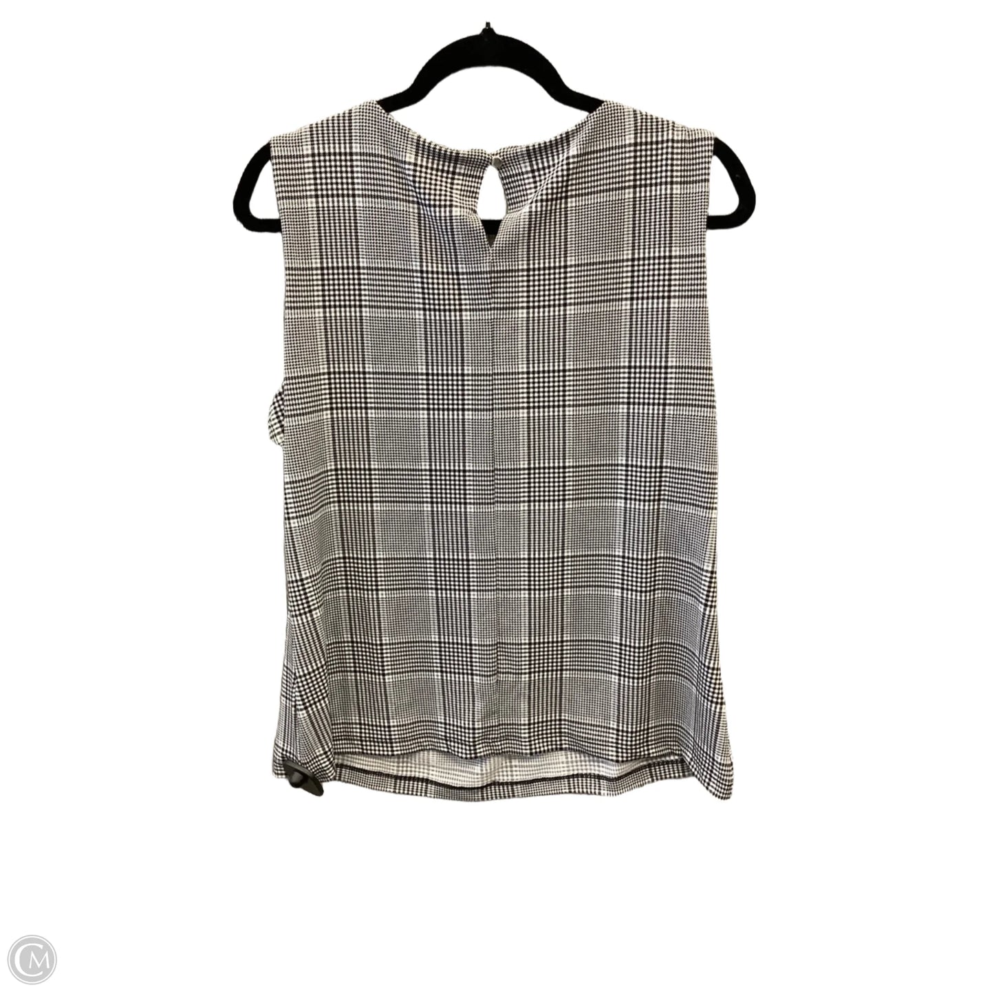 Top Sleeveless By Calvin Klein In Black & White, Size: Xl