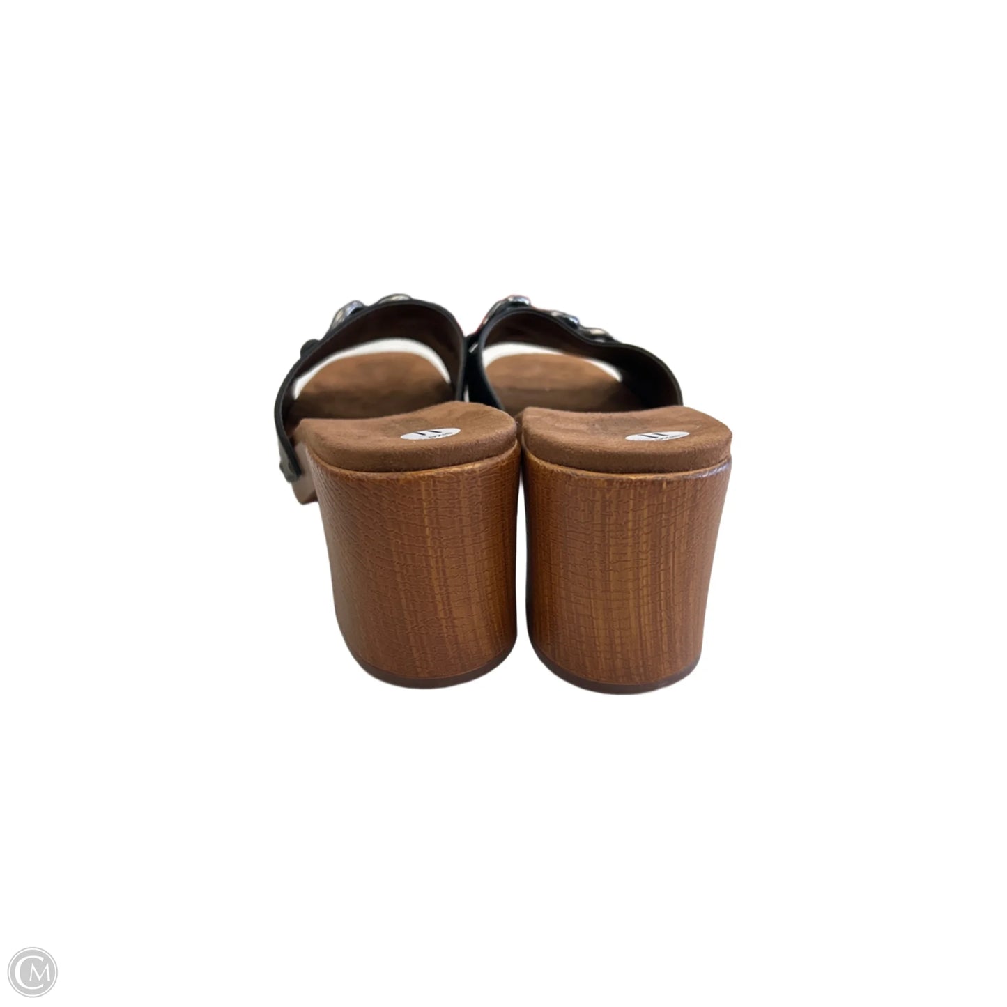 Sandals Heels Block By White Mountain In Black & Brown, Size: 11