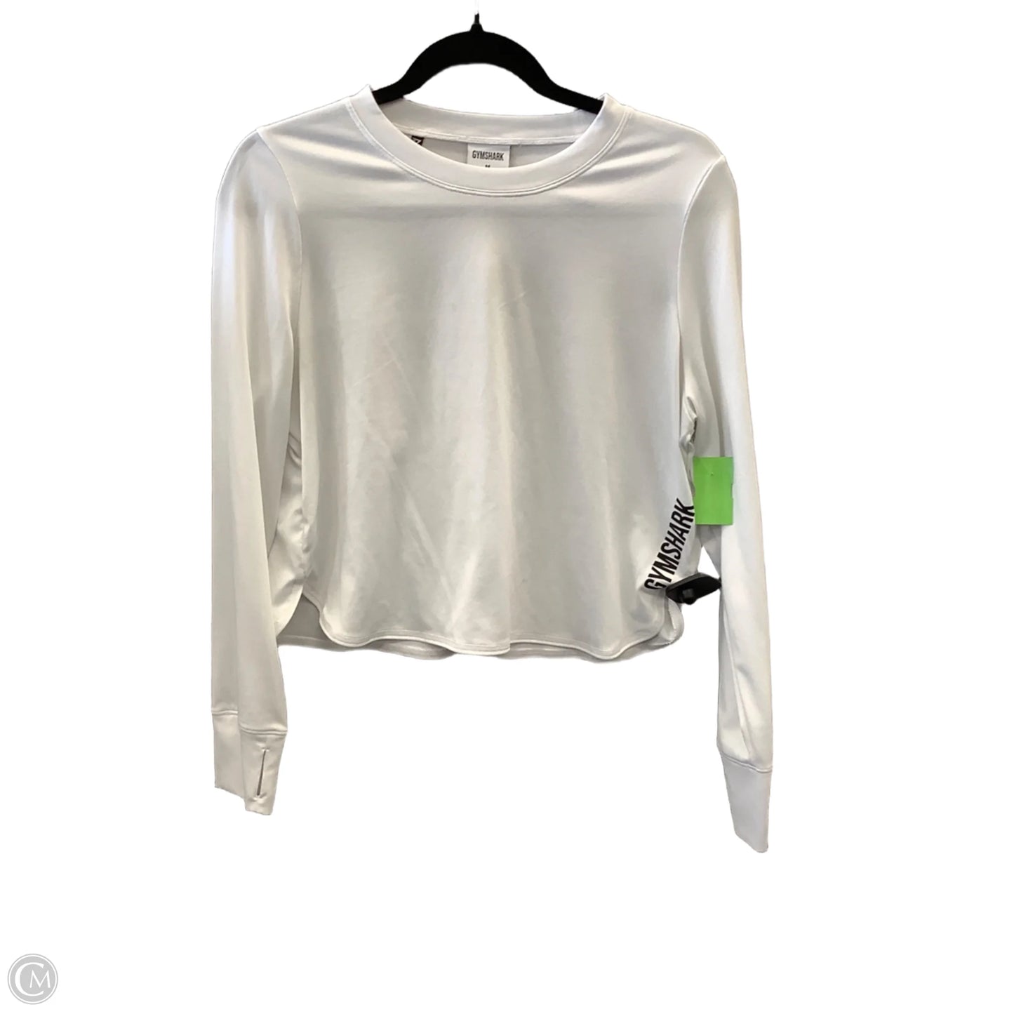 Athletic Top Long Sleeve Crewneck By Gym Shark In White, Size: M