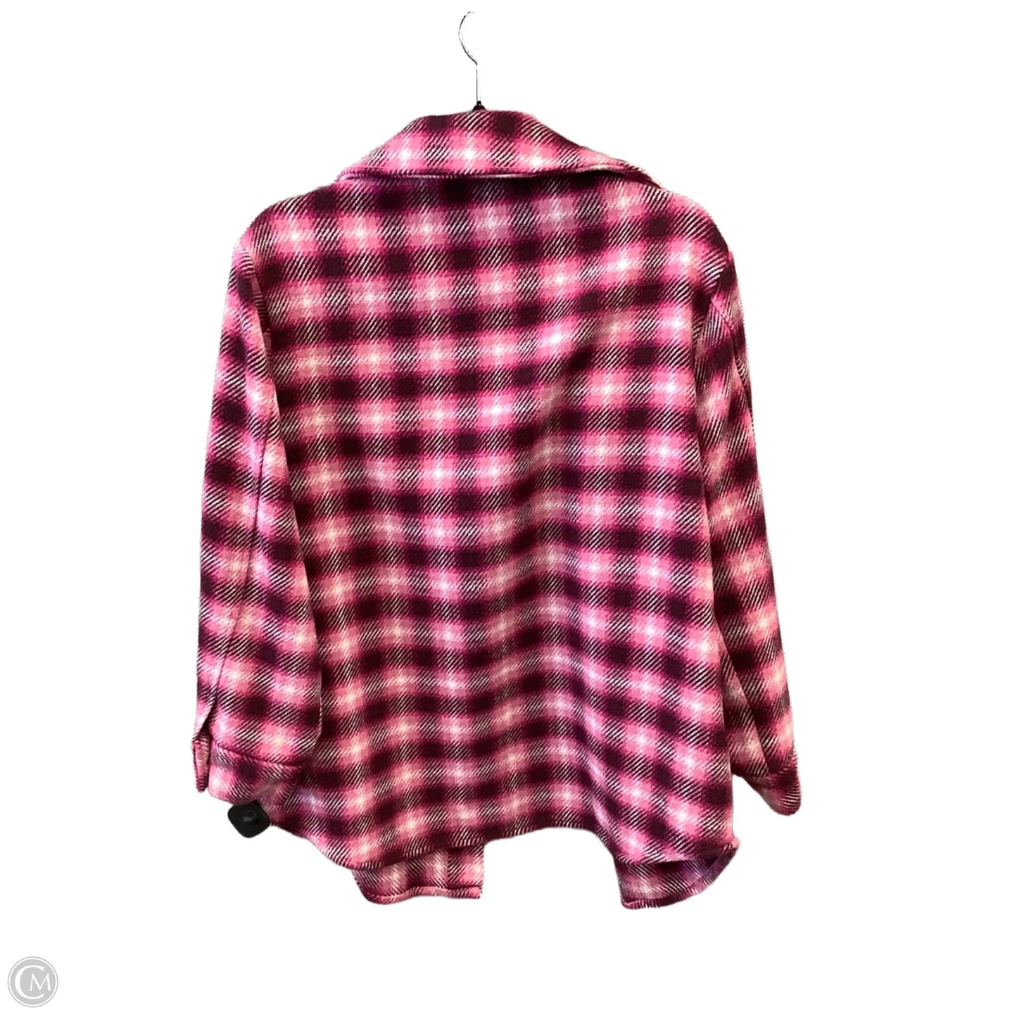 Jacket Shirt By Time And Tru In Plaid Pattern, Size: M