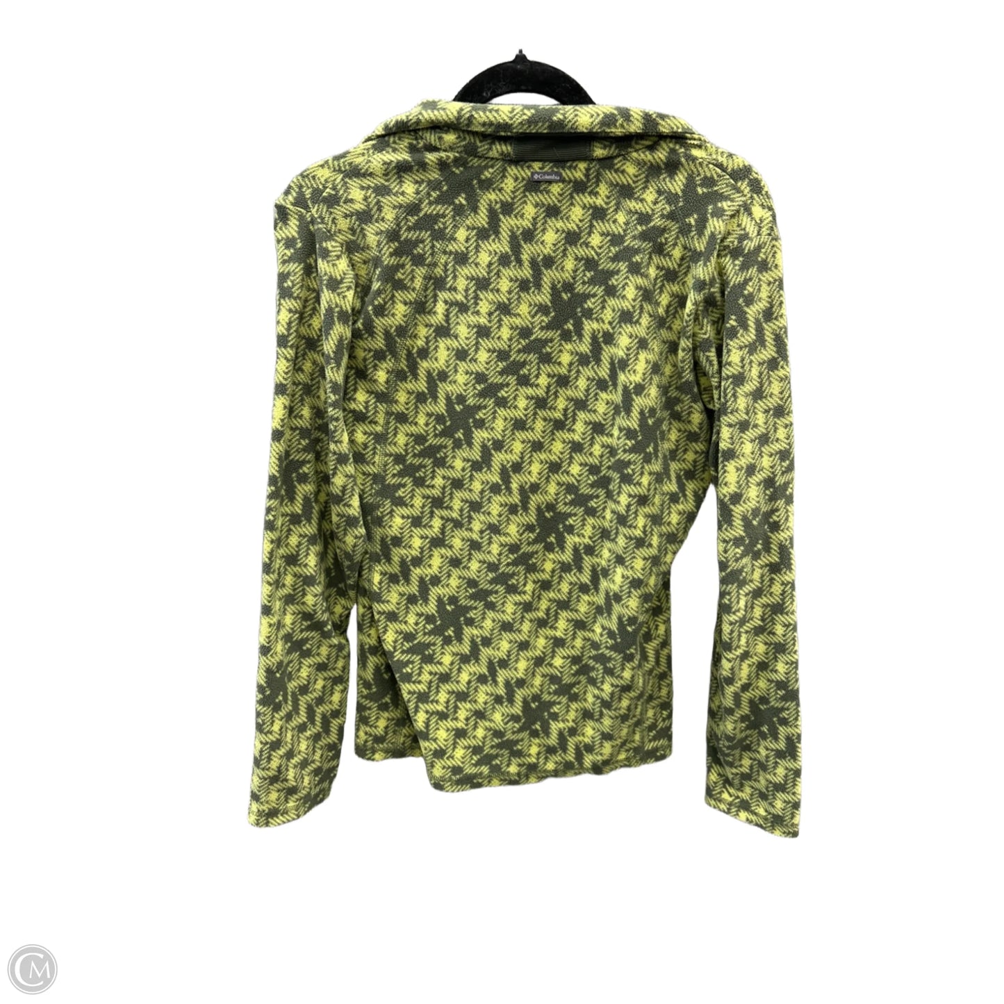 Athletic Top Long Sleeve Collar By Columbia In Green, Size: M