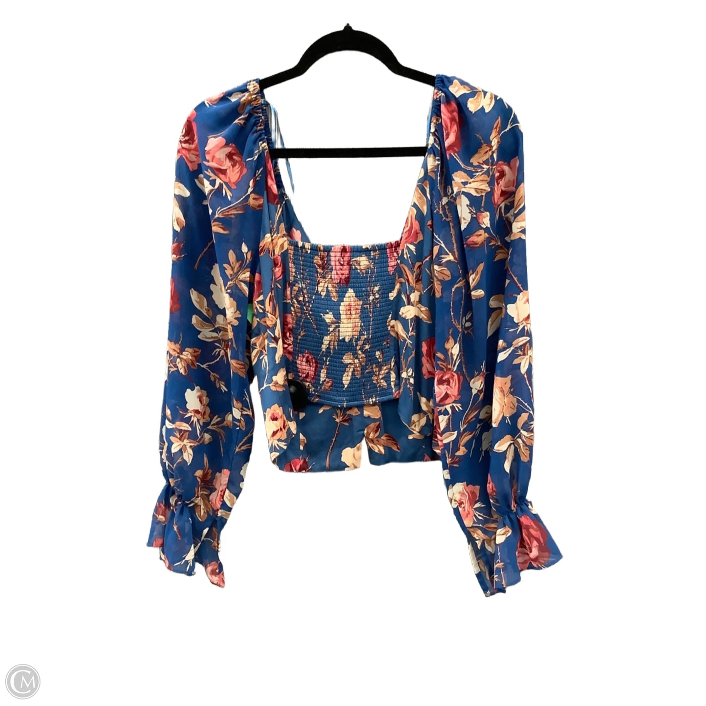 Top Long Sleeve By Urban Outfitters In Blue, Size: L