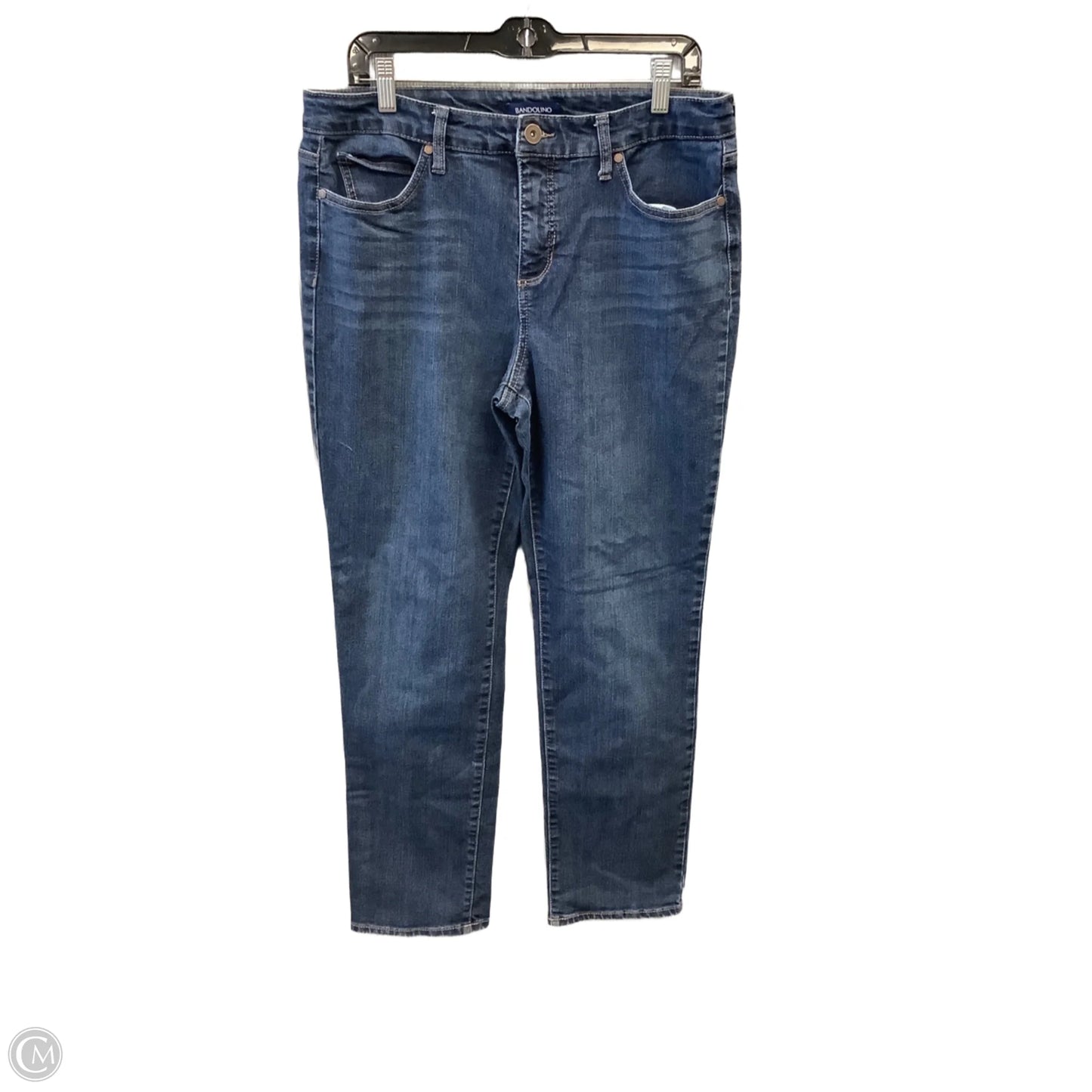 Jeans Straight By Bandolino In Blue Denim, Size: 12