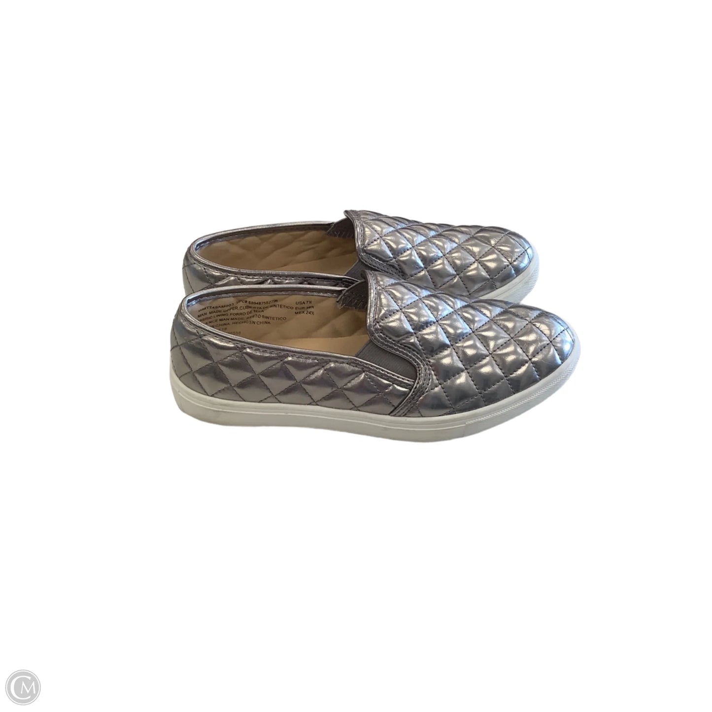 Shoes Sneakers By Time And Tru In Silver, Size: 7.5