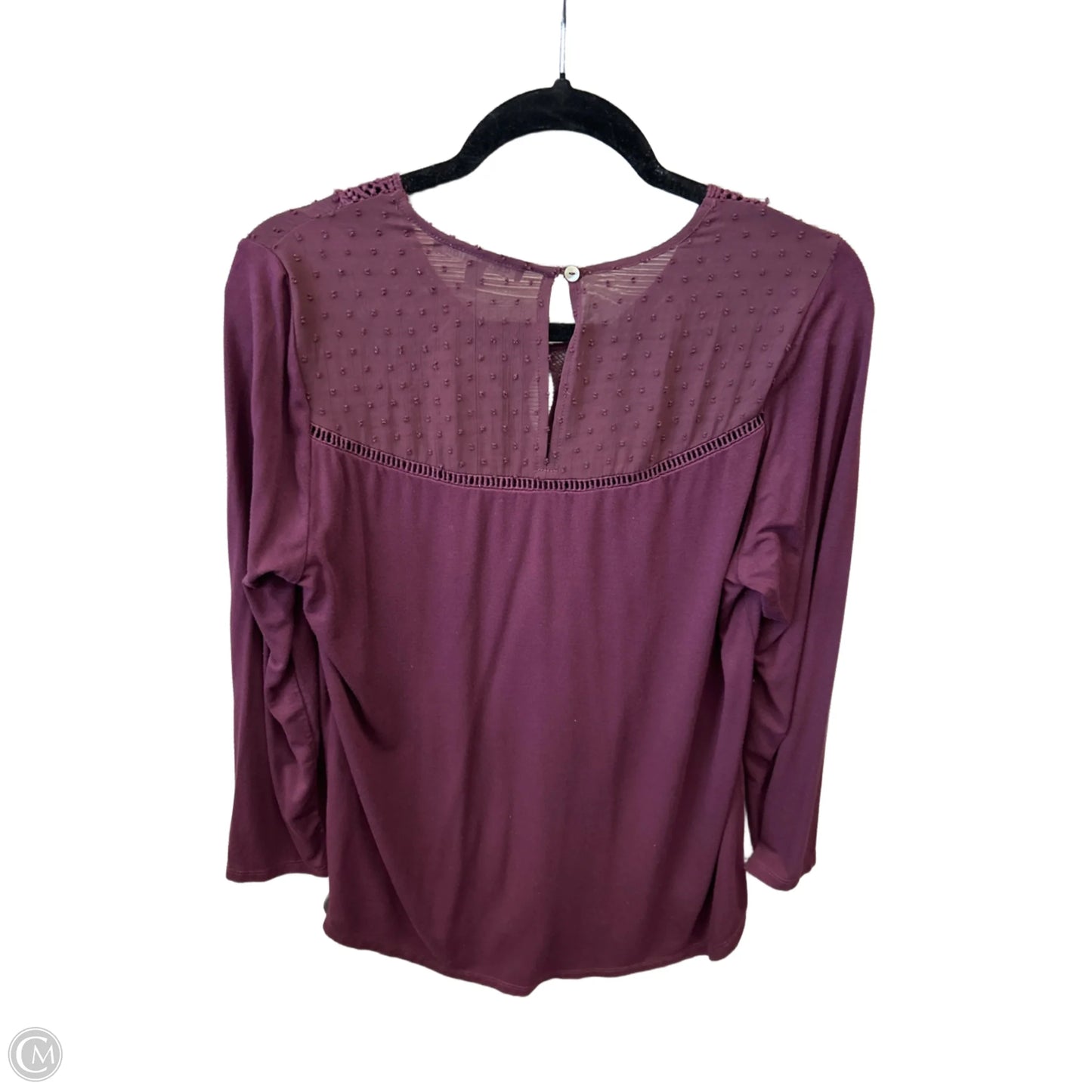 Top Long Sleeve By Daniel Rainn In Purple, Size: M