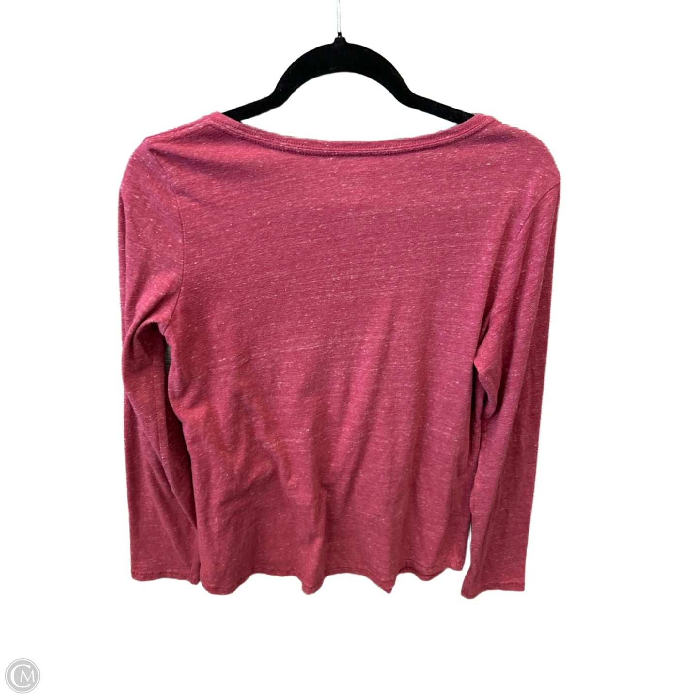 Top Long Sleeve Basic By Sonoma In Red, Size: M