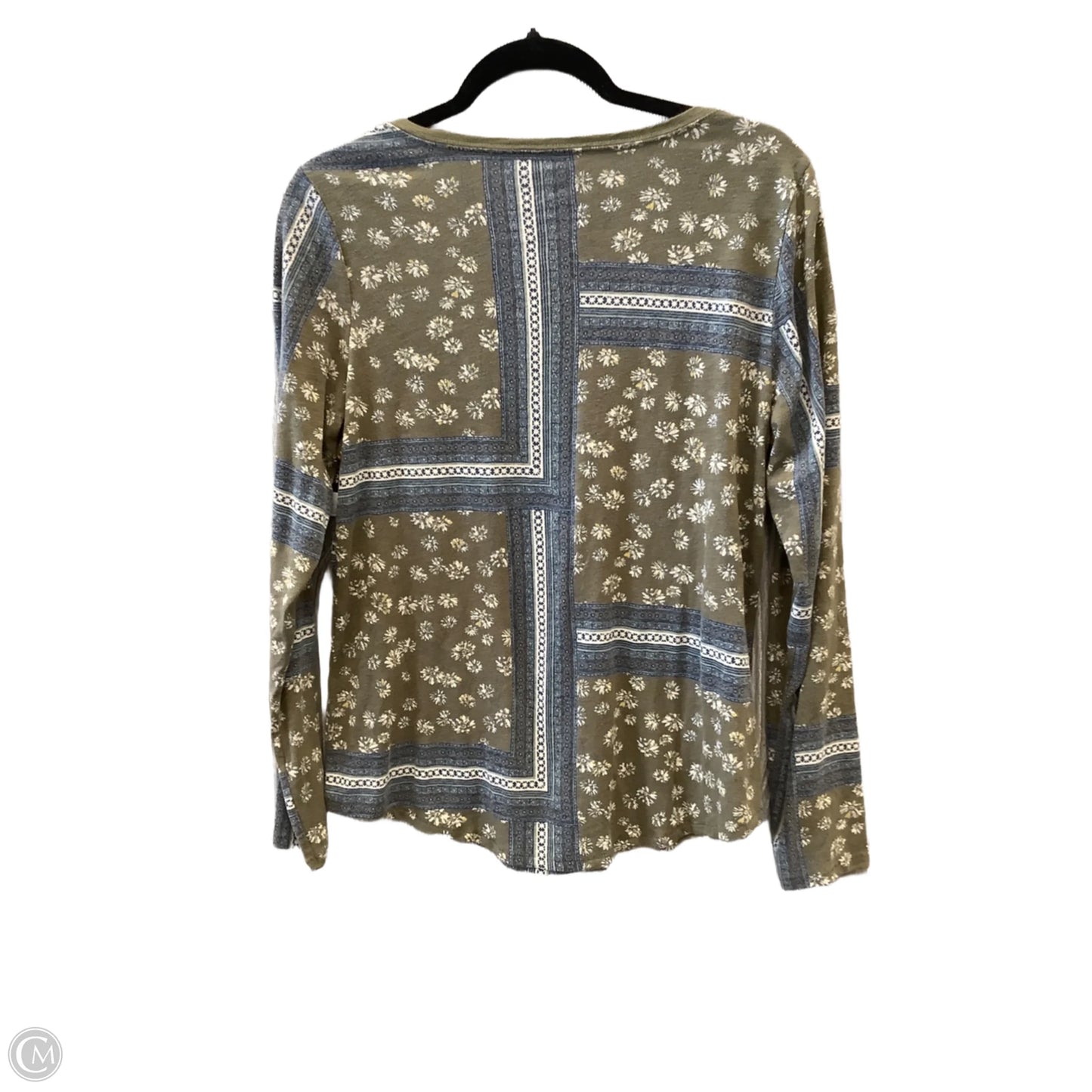 Top Long Sleeve By Sonoma In Green, Size: M