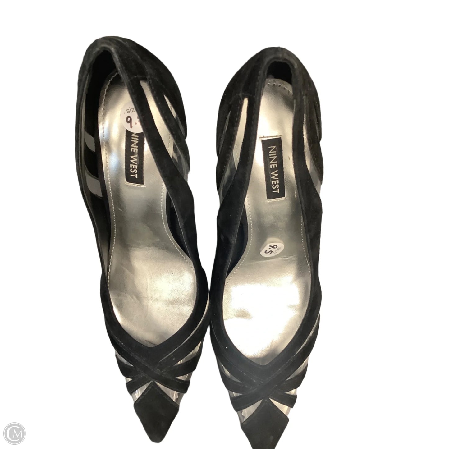 Sandals Heels Kitten By Nine West In Black, Size: 9.5