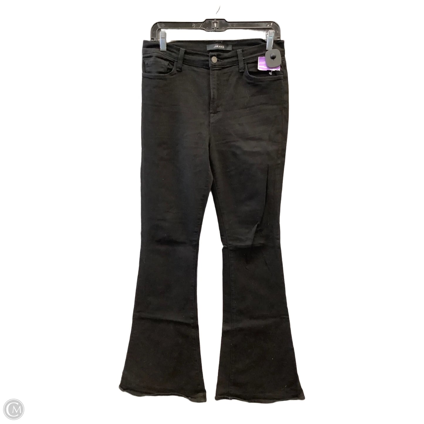 Jeans Flared By J Brand In Black Denim, Size: 8