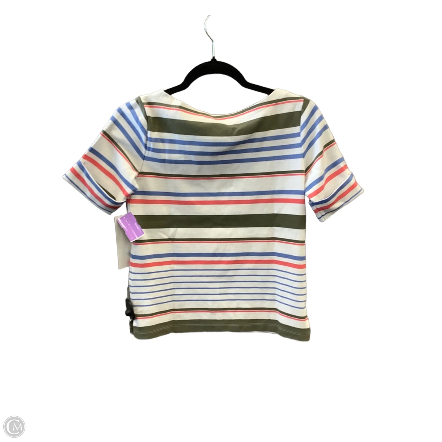 Top Short Sleeve By Karen Scott In Striped Pattern, Size: Sp