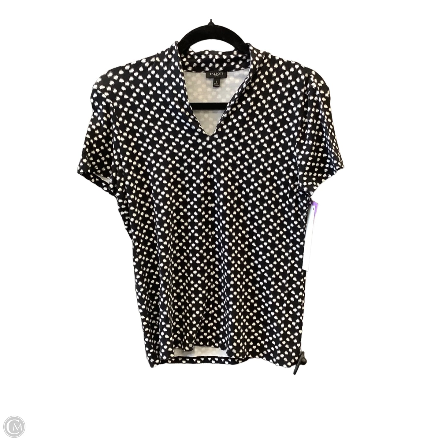 Top Short Sleeve By Talbots In Black, Size: Sp