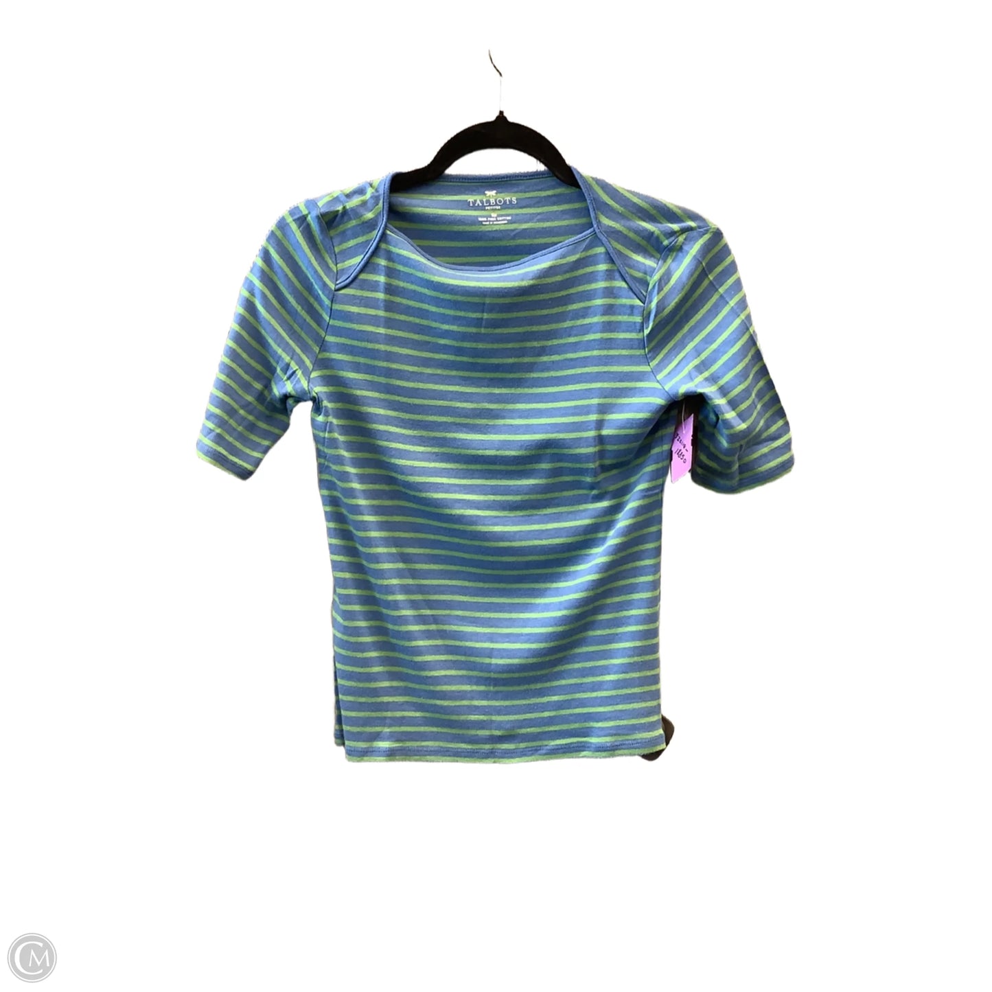 Top 3/4 Sleeve By Talbots In Blue & Green, Size: Sp