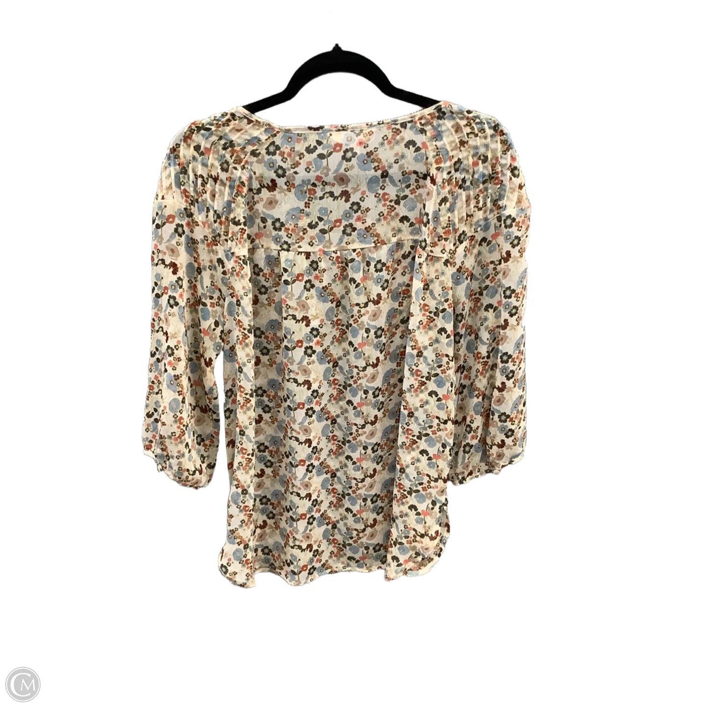 Blouse Long Sleeve By Lc Lauren Conrad In Multi-colored, Size: L
