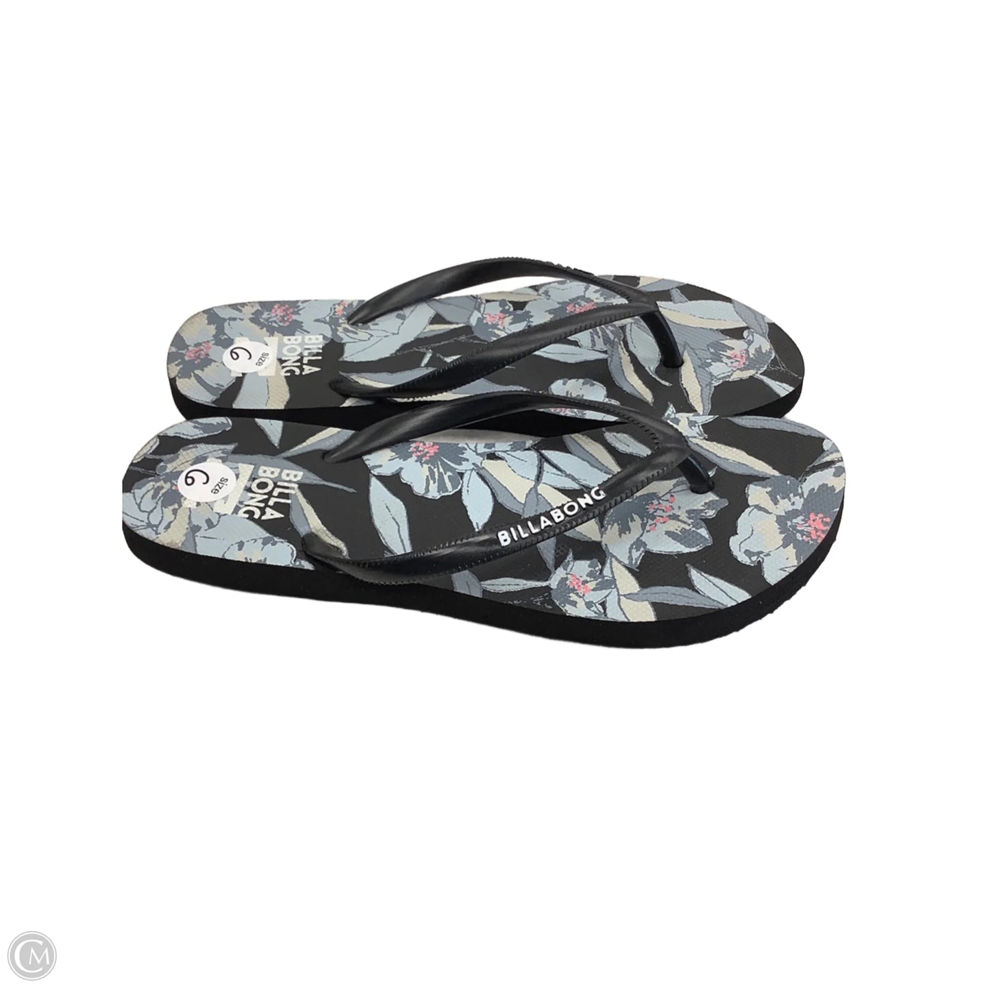 Sandals Flip Flops By Billabong In Black & Blue, Size: 6