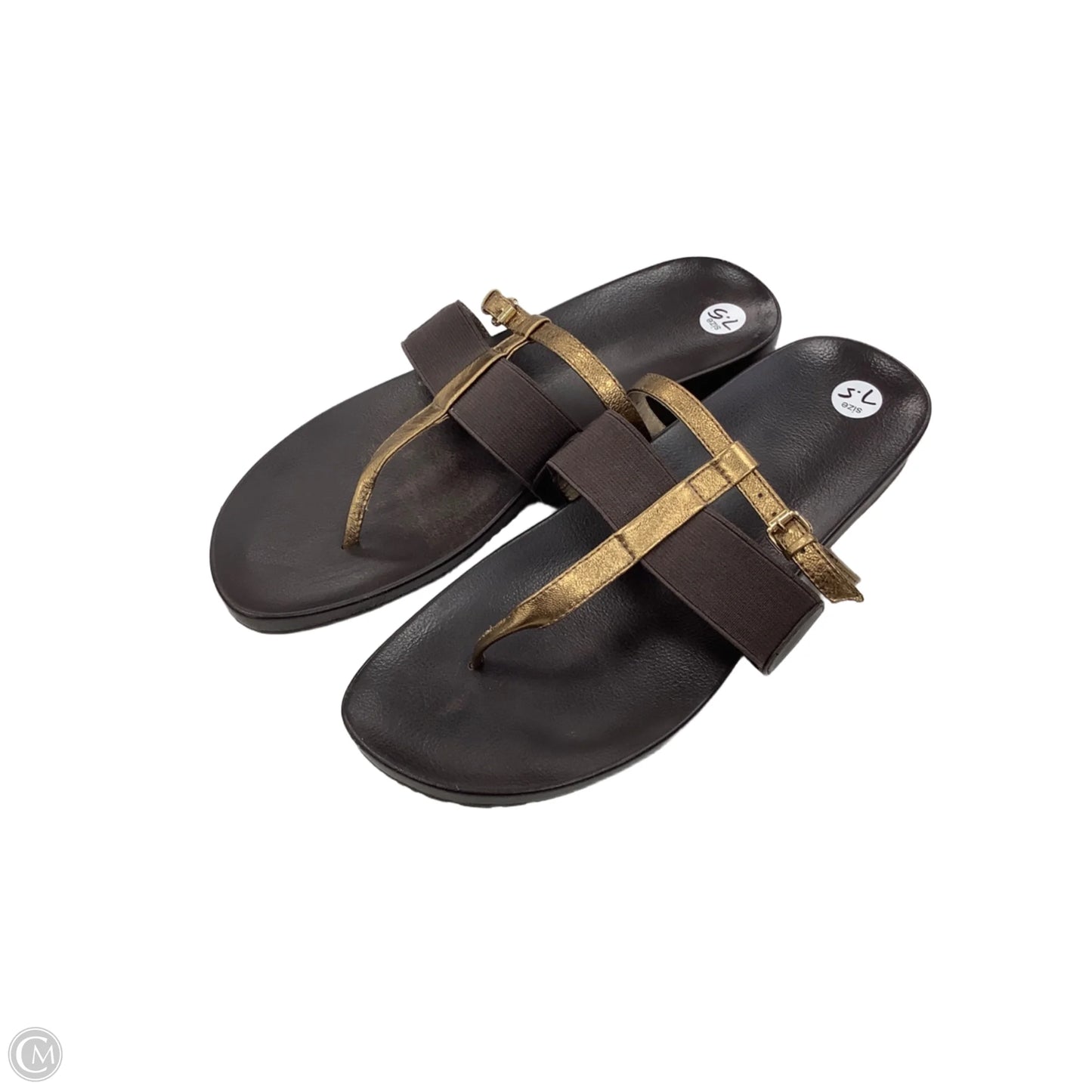 Sandals Flats By Simply Vera In Brown, Size: 7.5